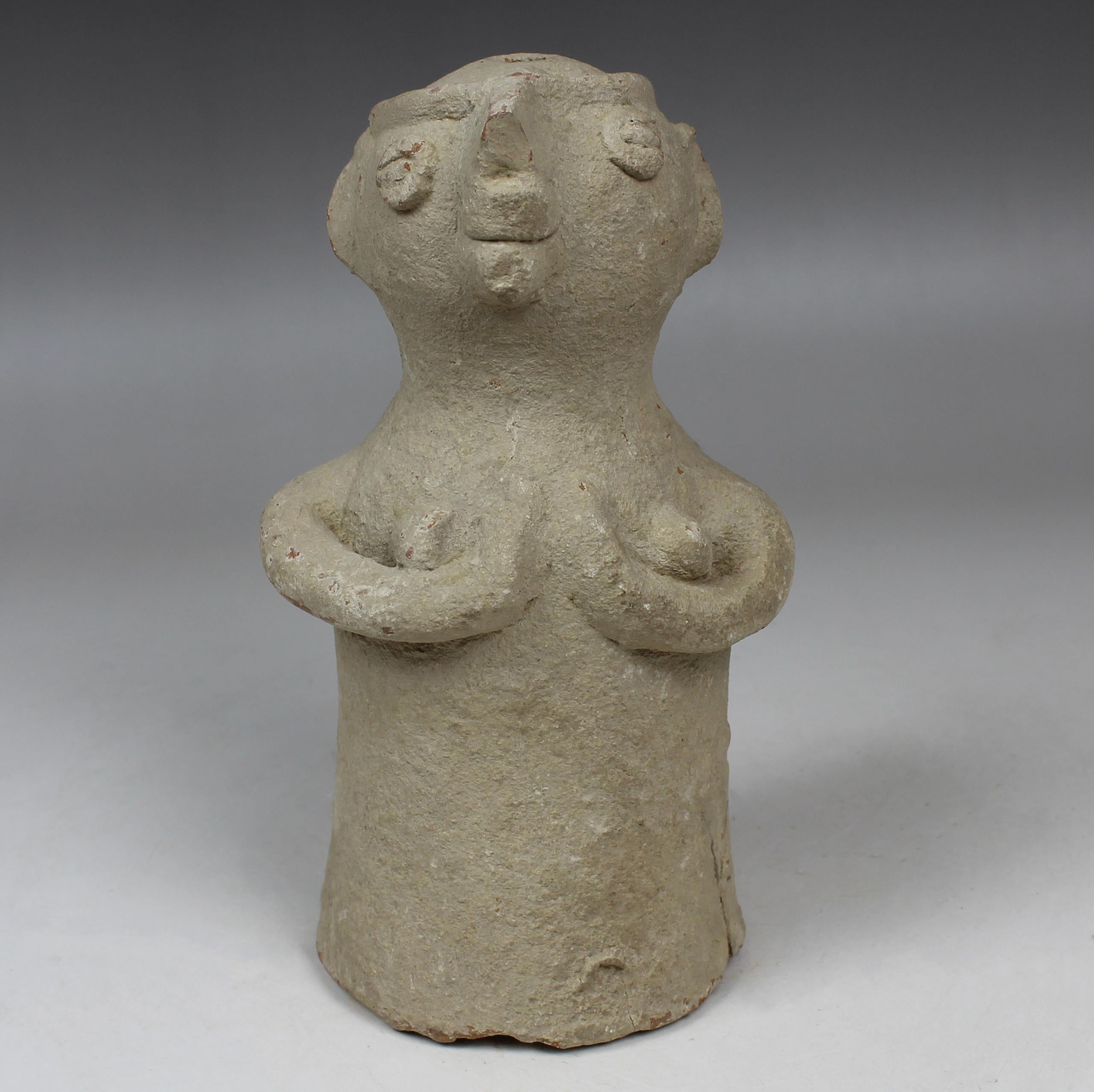 ITEM: Figurine of fertility goddess
MATERIAL: Pottery
CULTURE: Bronze Age, Indus Valley
PERIOD: 3000 – 2000 B.C
DIMENSIONS: 150 mm x 76 mm
CONDITION: Good condition, repaired
PROVENANCE: Ex American private collection, acquired before 2000s

Comes