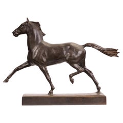 Antique Bronze Albert Hinrich Hussmann "Trotting Horse" c. 1908