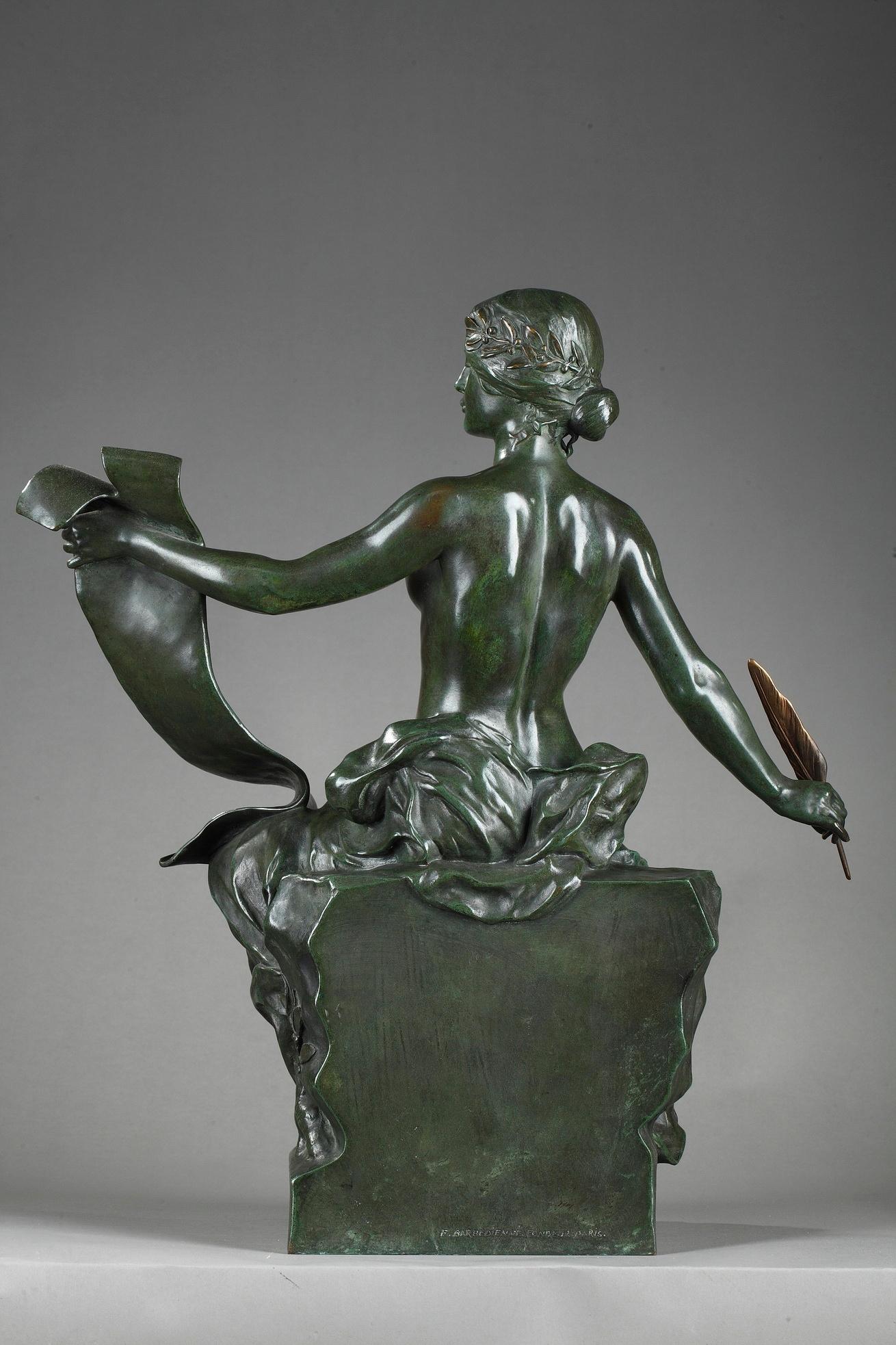 Bronze, Allegory of History by Georges Bareau, Cast Barbedienne 5