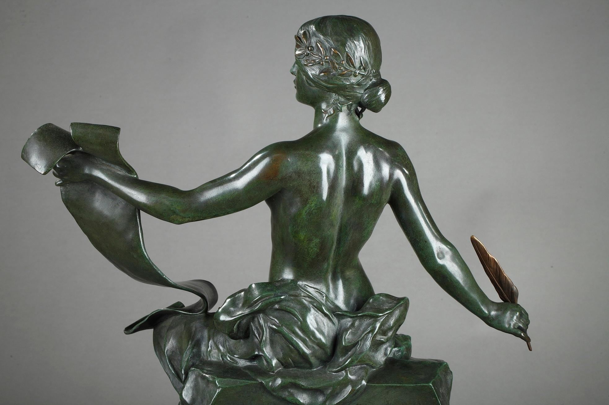 Bronze, Allegory of History by Georges Bareau, Cast Barbedienne 6