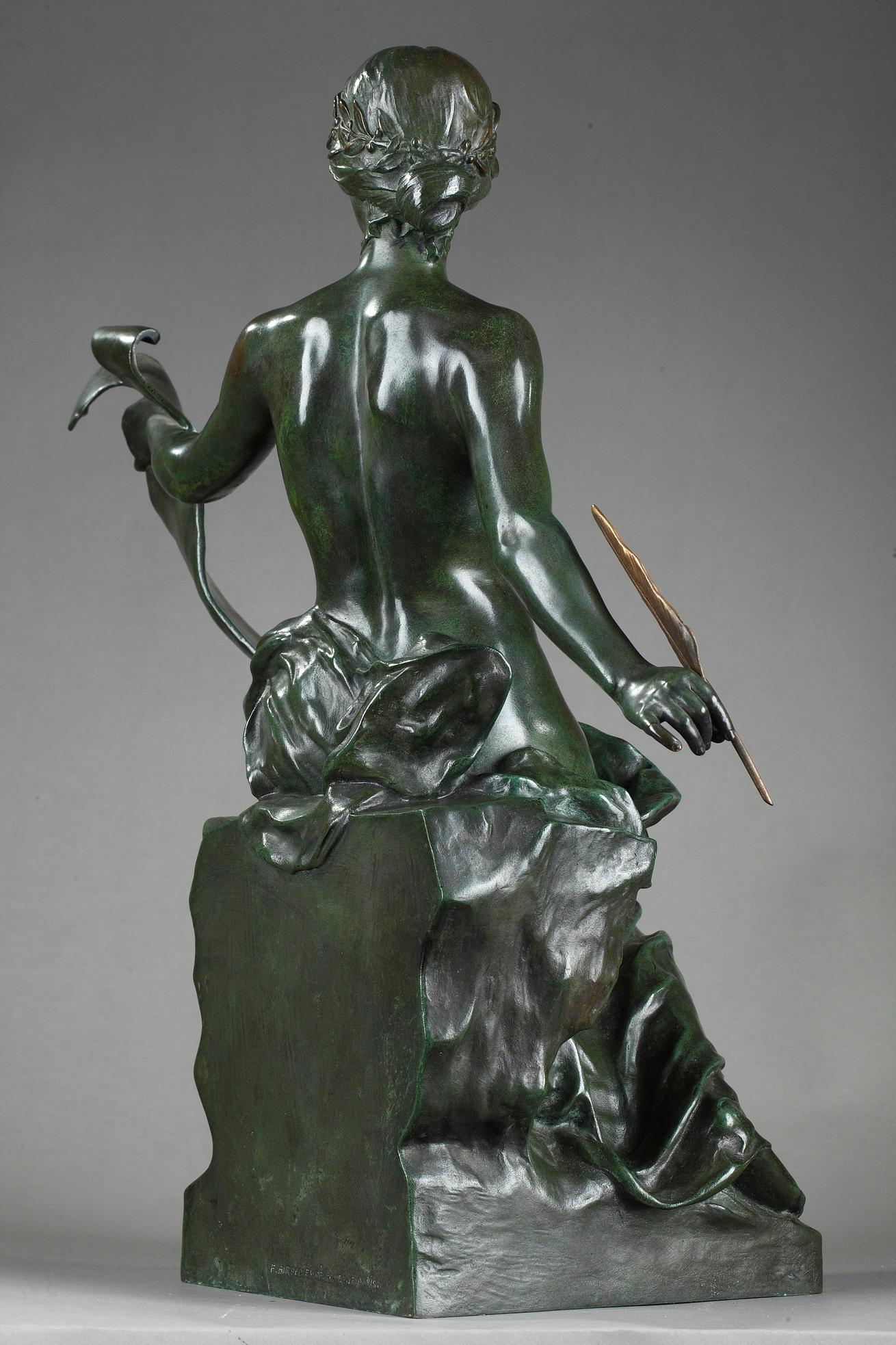 Bronze, Allegory of History by Georges Bareau, Cast Barbedienne 7