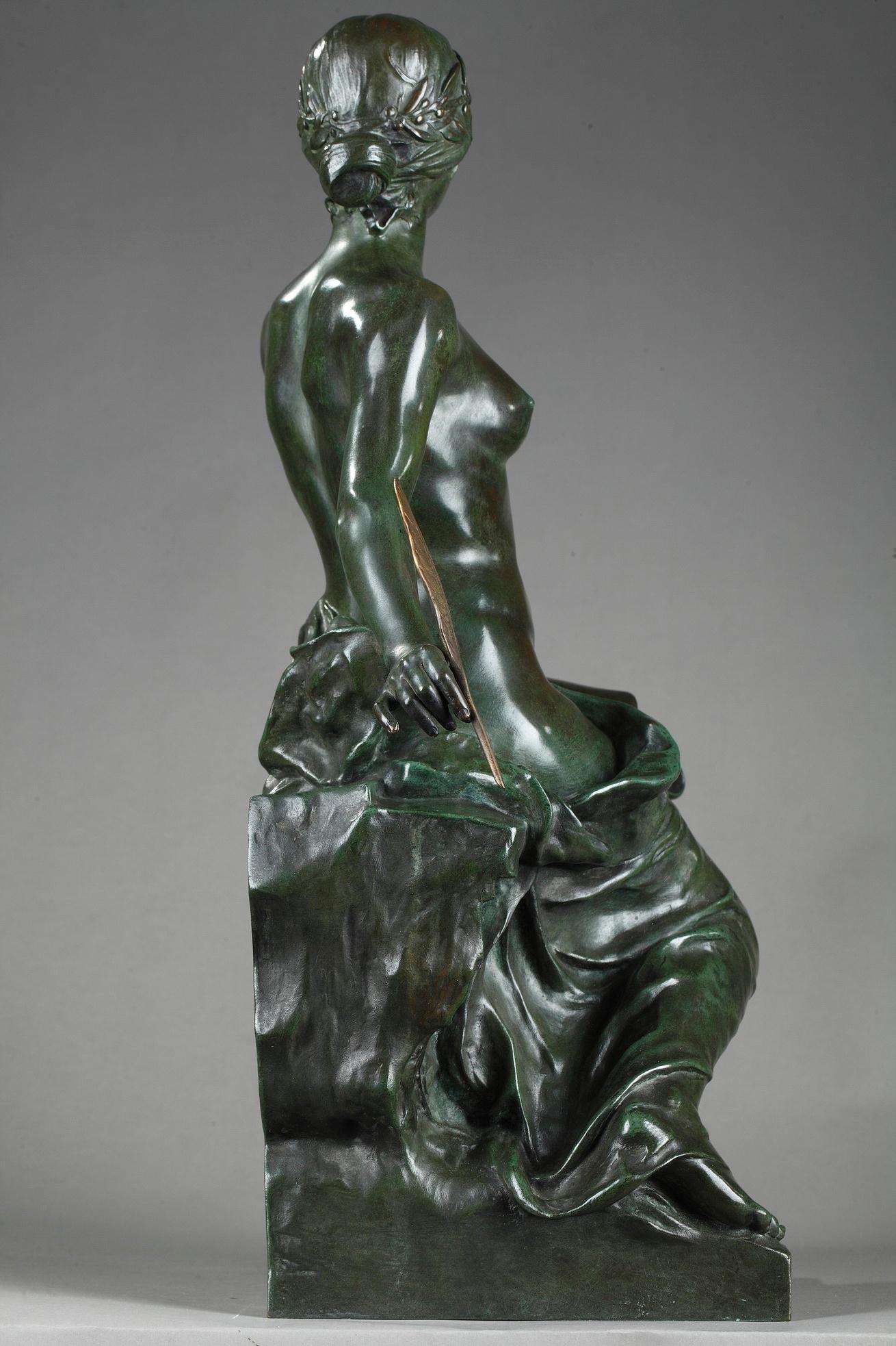 Bronze, Allegory of History by Georges Bareau, Cast Barbedienne 8