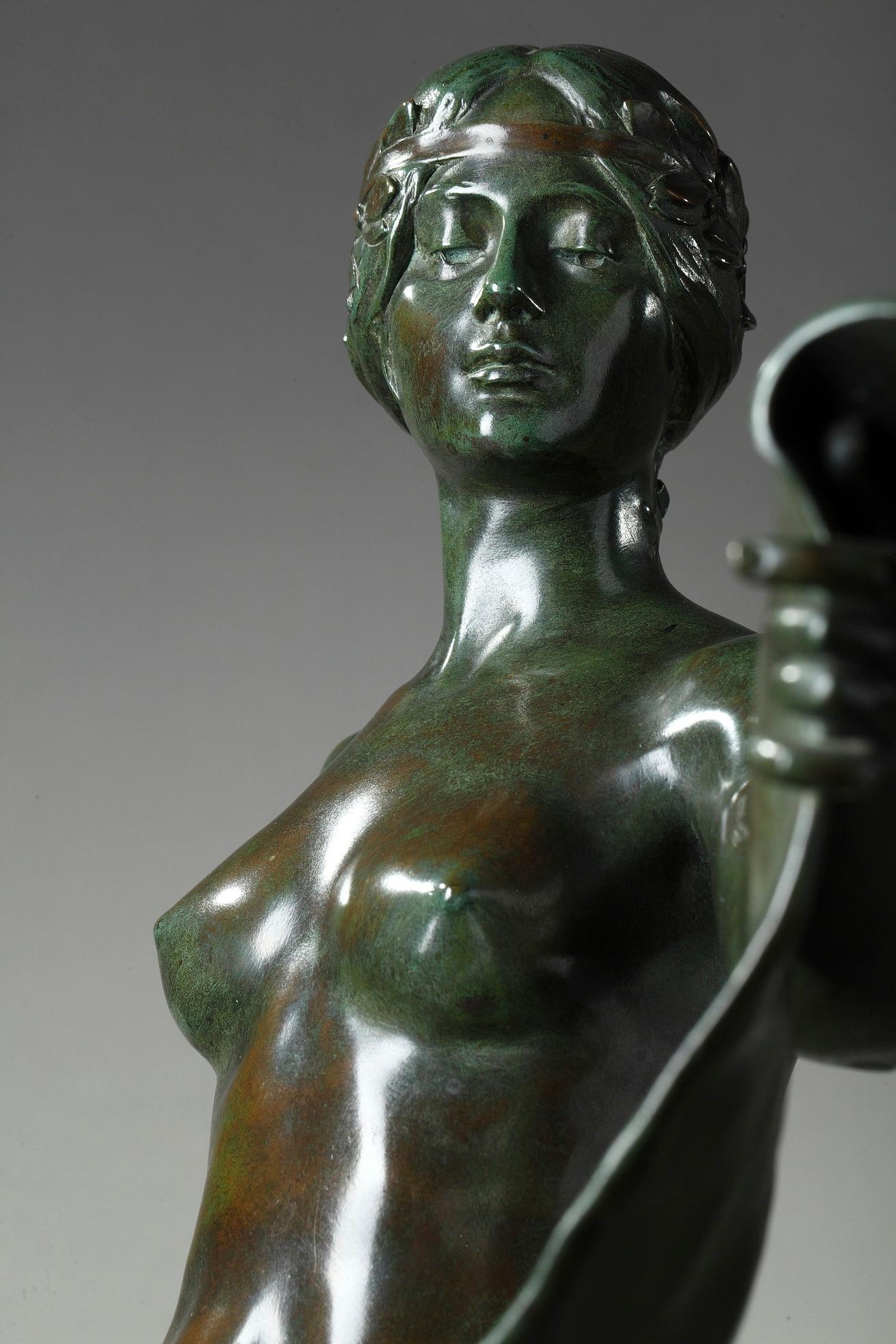 20th Century Bronze, Allegory of History by Georges Bareau, Cast Barbedienne