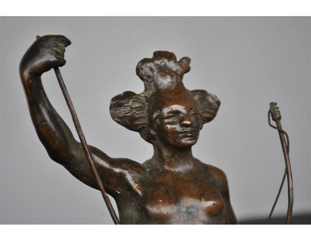 XX secolo Allegoria in bronzo delle Americhe firmata G. Varany in vendita