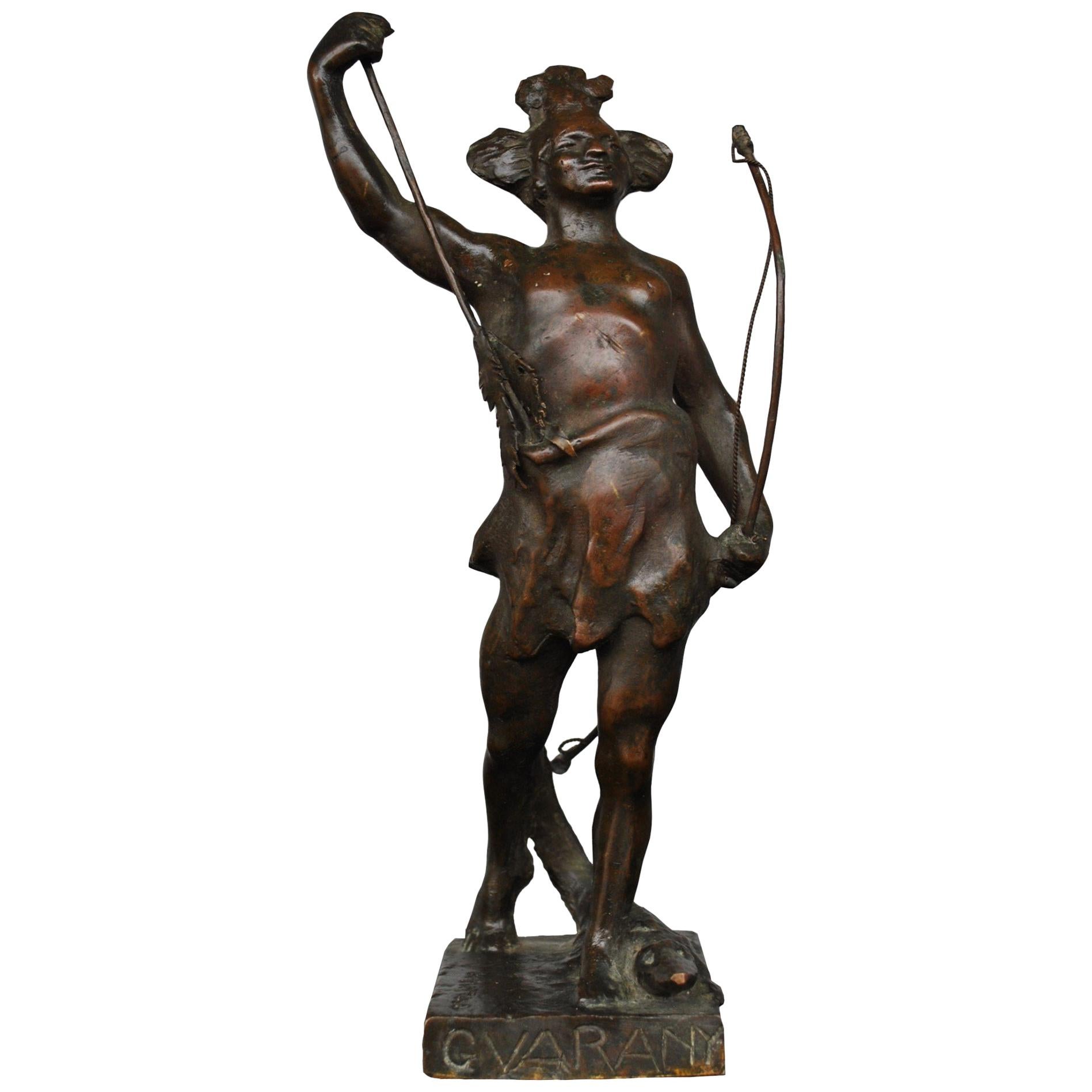 Bronze-Allegorie der Amerikas, signiert G. Varany