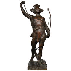 Bronze-Allegorie der Amerikas, signiert G. Varany