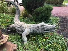 Vintage Life Size Bronze Alligator