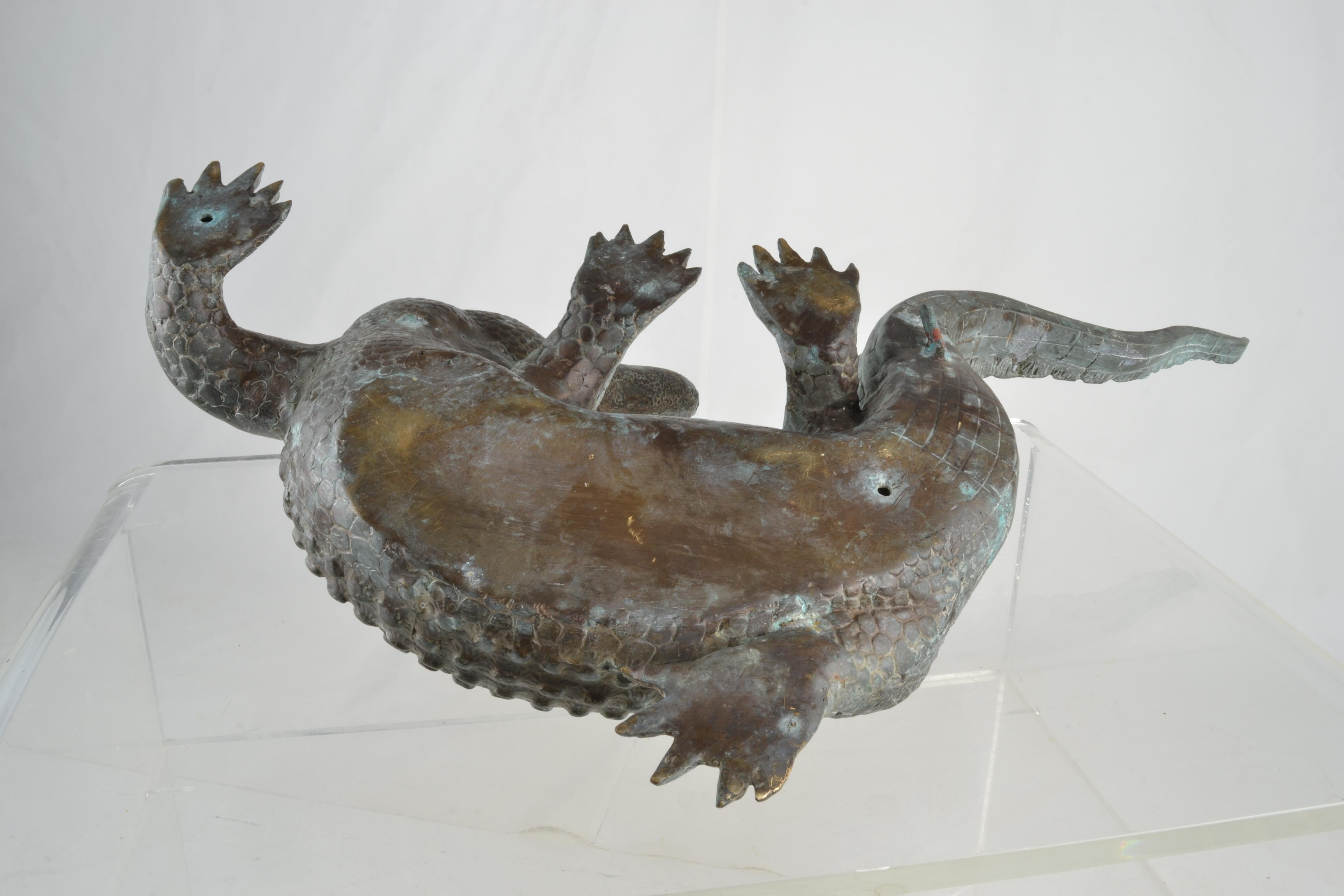 Bronze Alligator Fountain 4