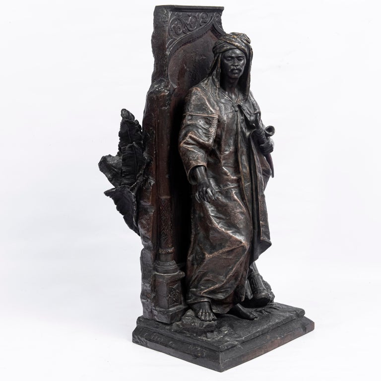 Islamic Bronze Alloy Sculpture, Signed E. Blot, France, Late 19th Century For Sale