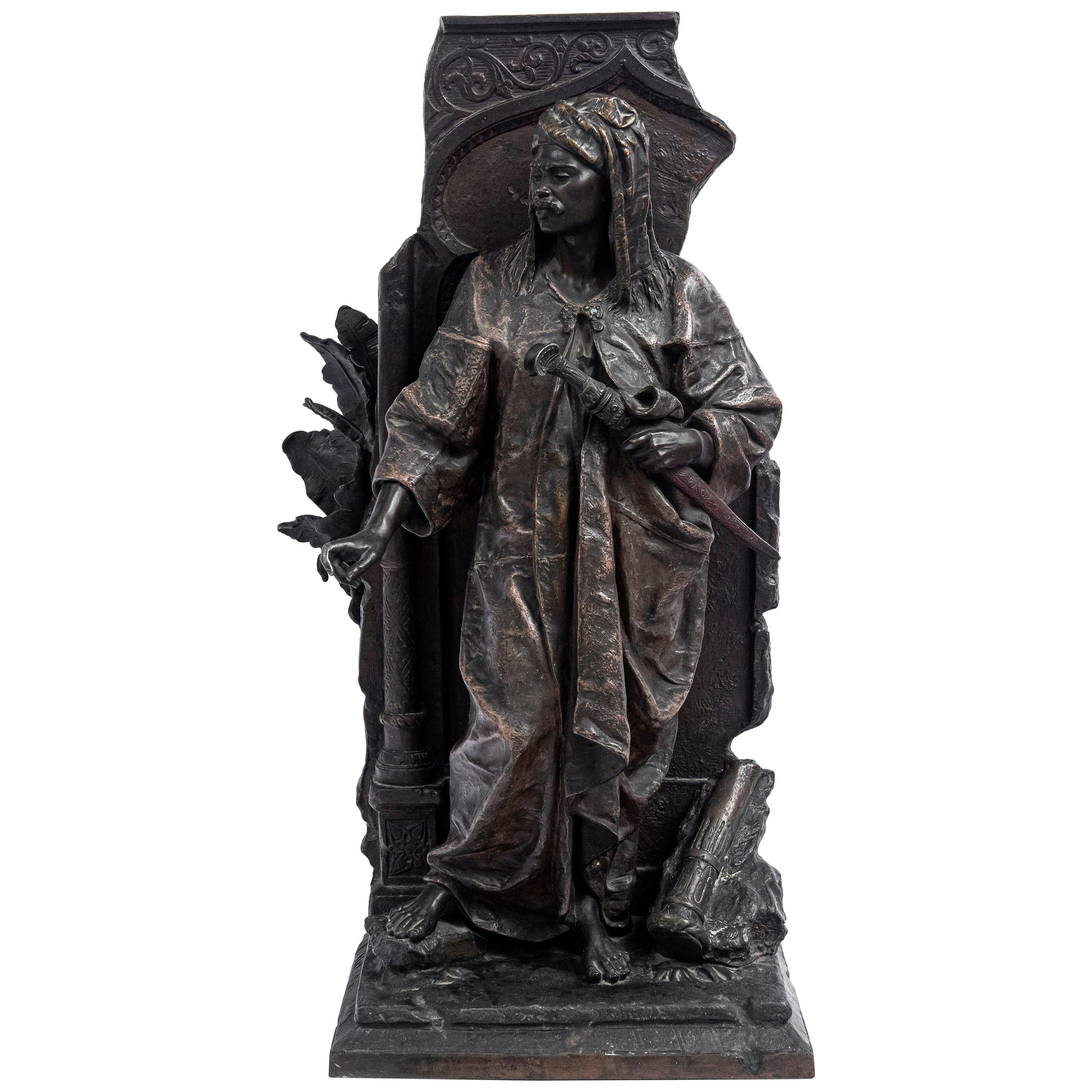 Bronze-Alloy-Skulptur, signiert E. Blot, Frankreich, spätes 19. Jahrhundert im Angebot
