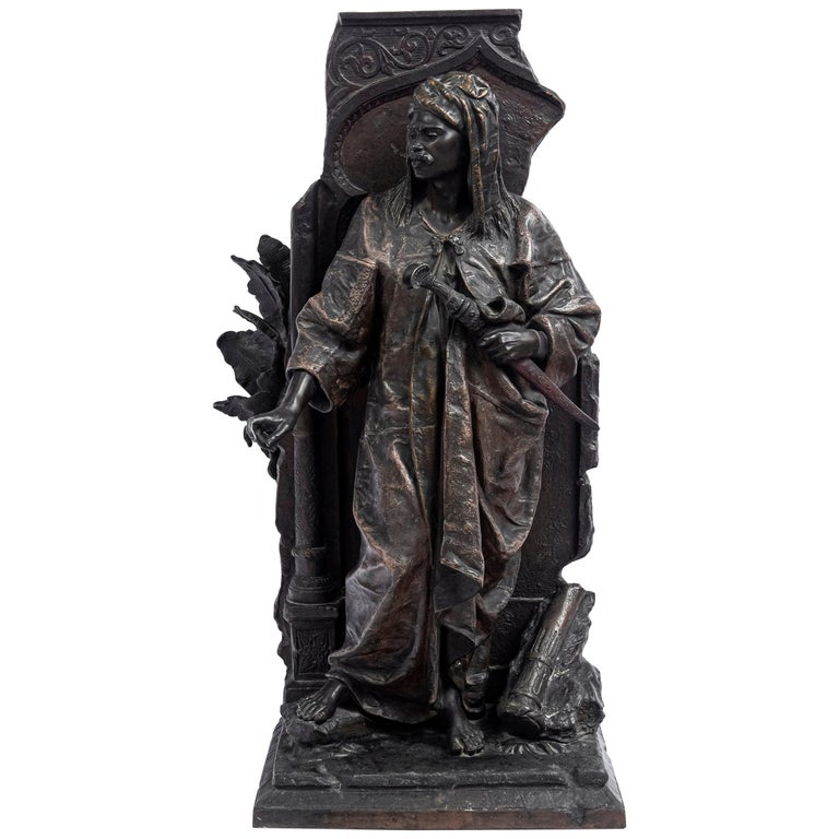 Bronze Alloy Sculpture, Signed E. Blot, France, Late 19th Century For Sale