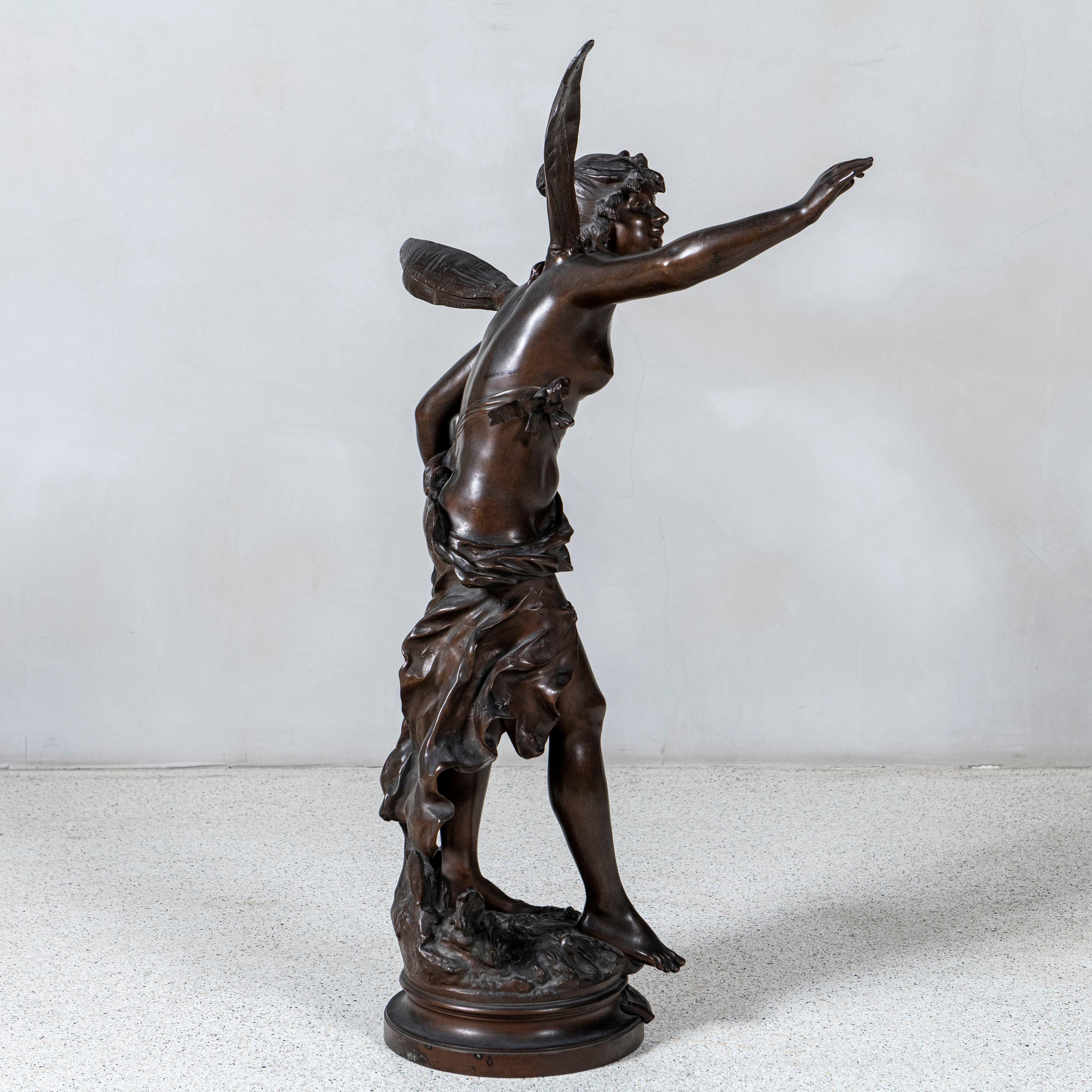 French Bronze Alloy Sculpture, Signed L. Moreau, France, Late 19th Century For Sale
