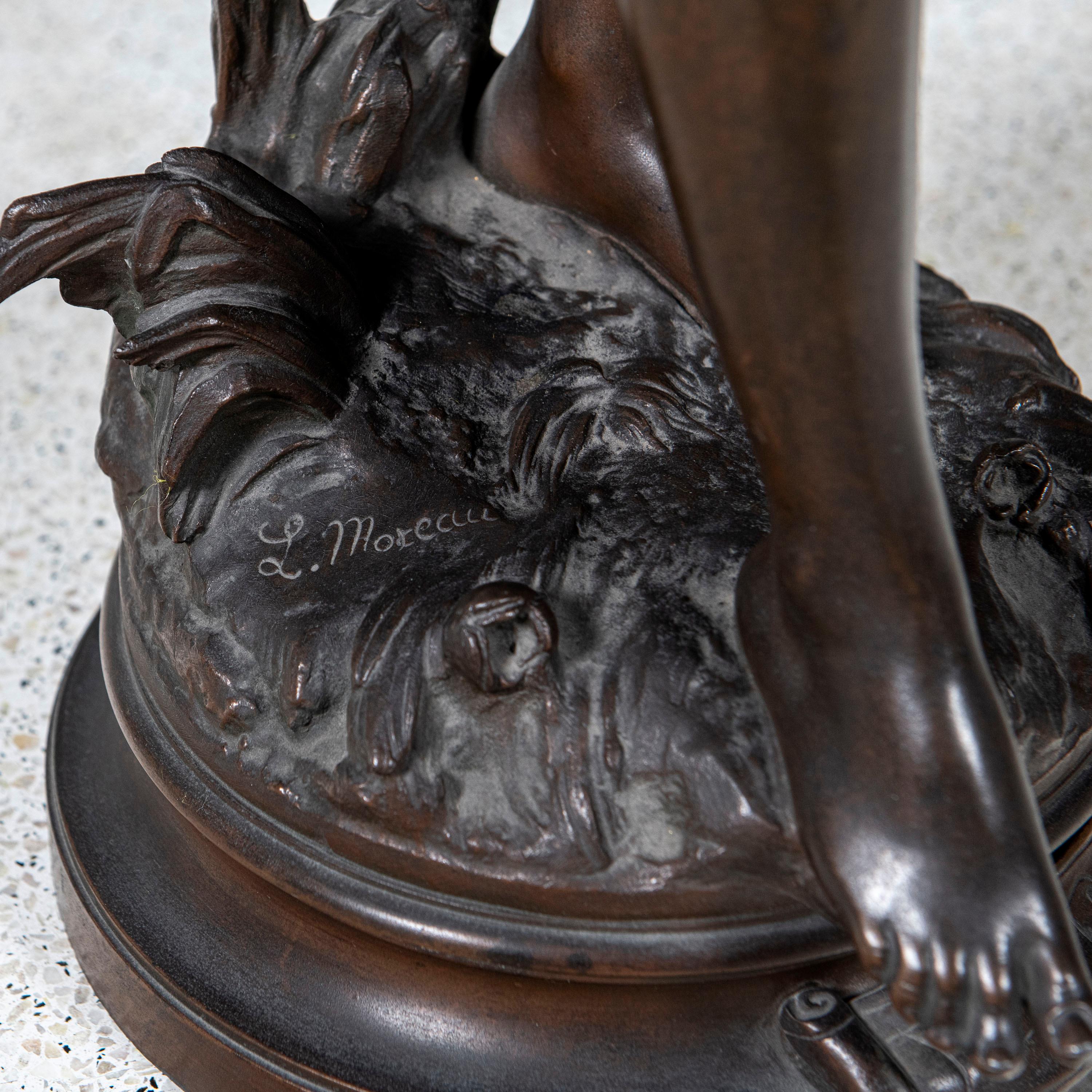 Bronze Alloy Sculpture, Signed L. Moreau, France, Late 19th Century For Sale 3