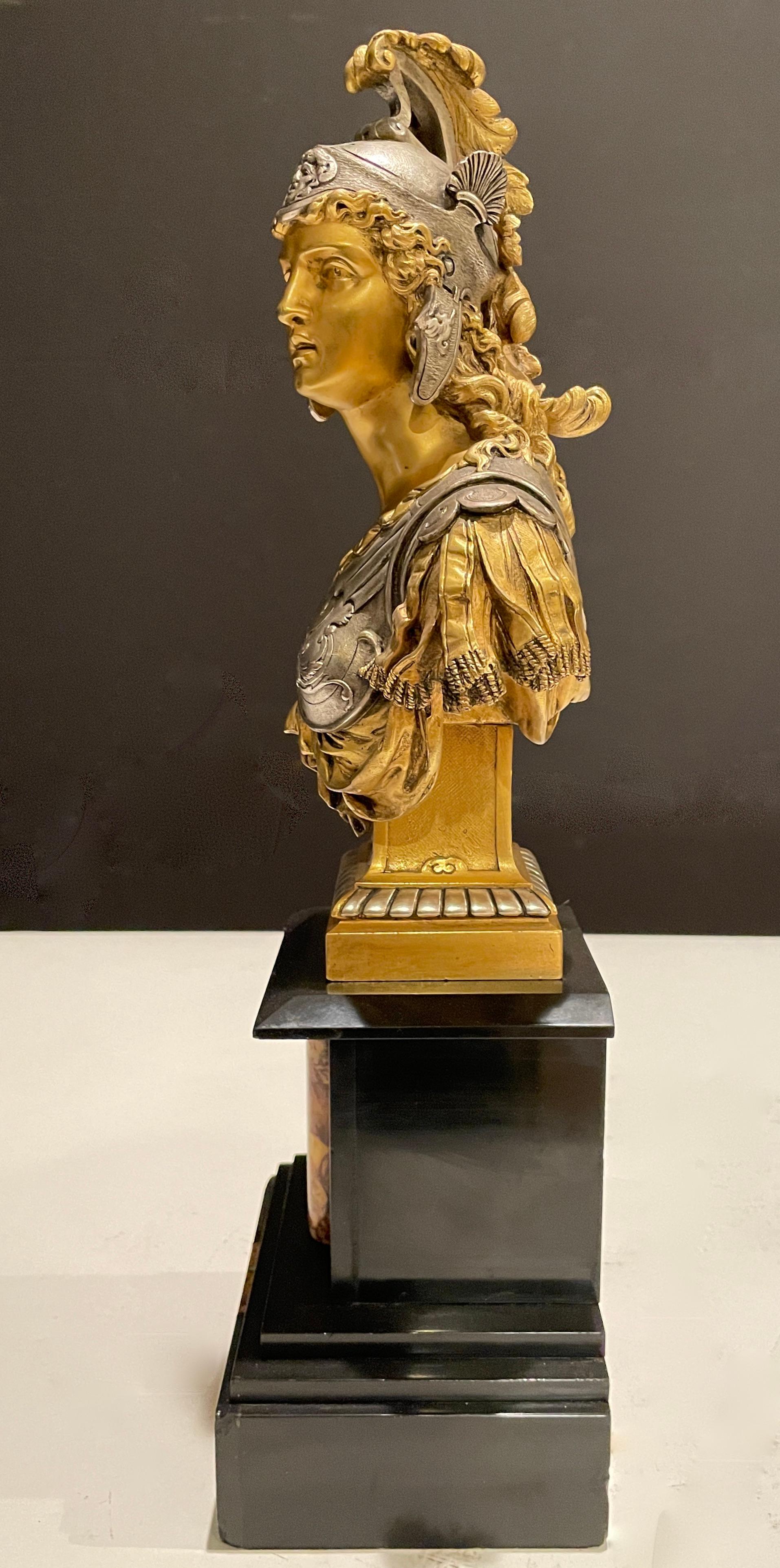 Bronze doré et argenté  par Pierre Eugène Emile Hebert Bon état - En vente à Norwood, NJ