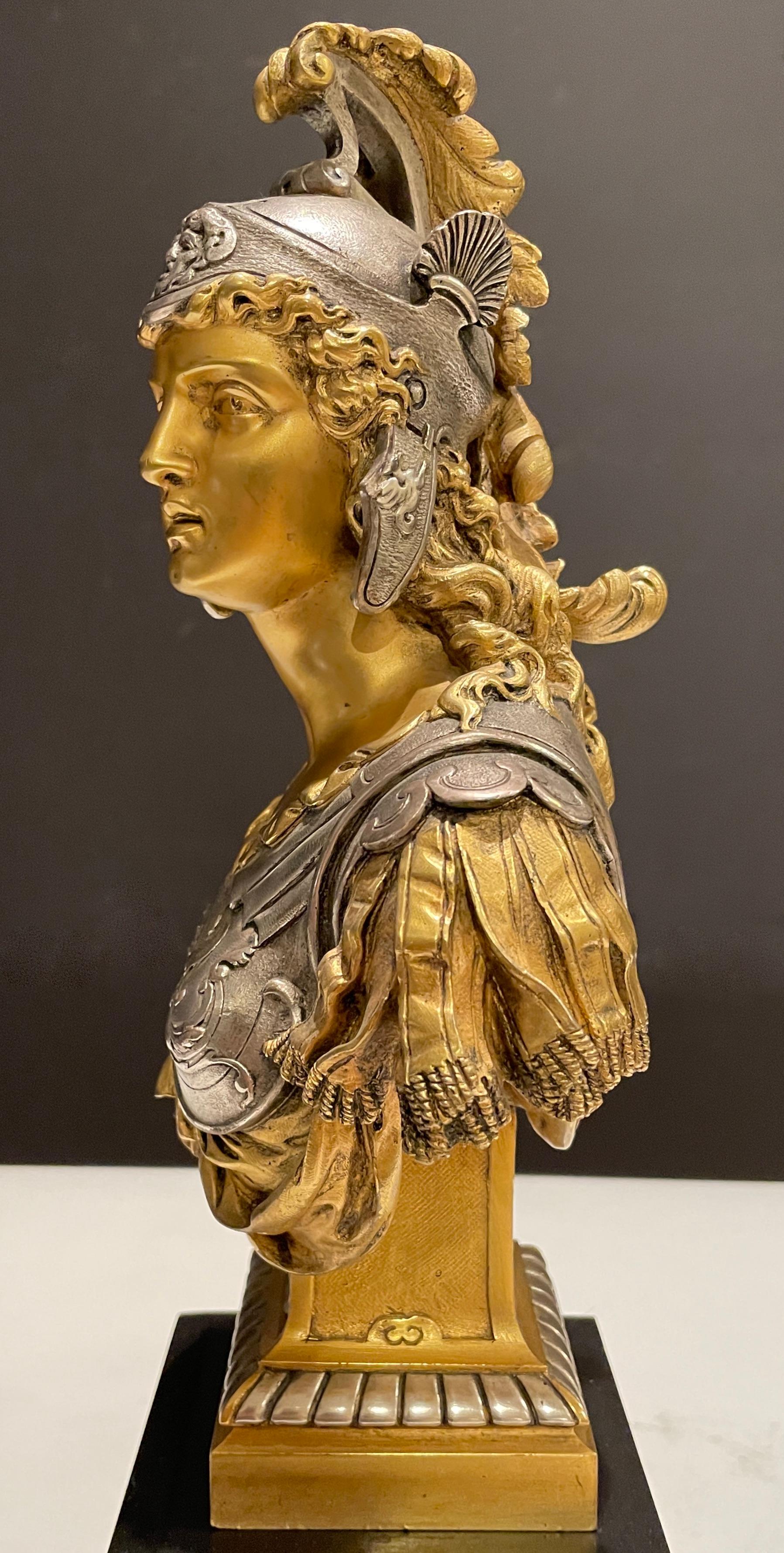 XIXe siècle Bronze doré et argenté  par Pierre Eugène Emile Hebert en vente