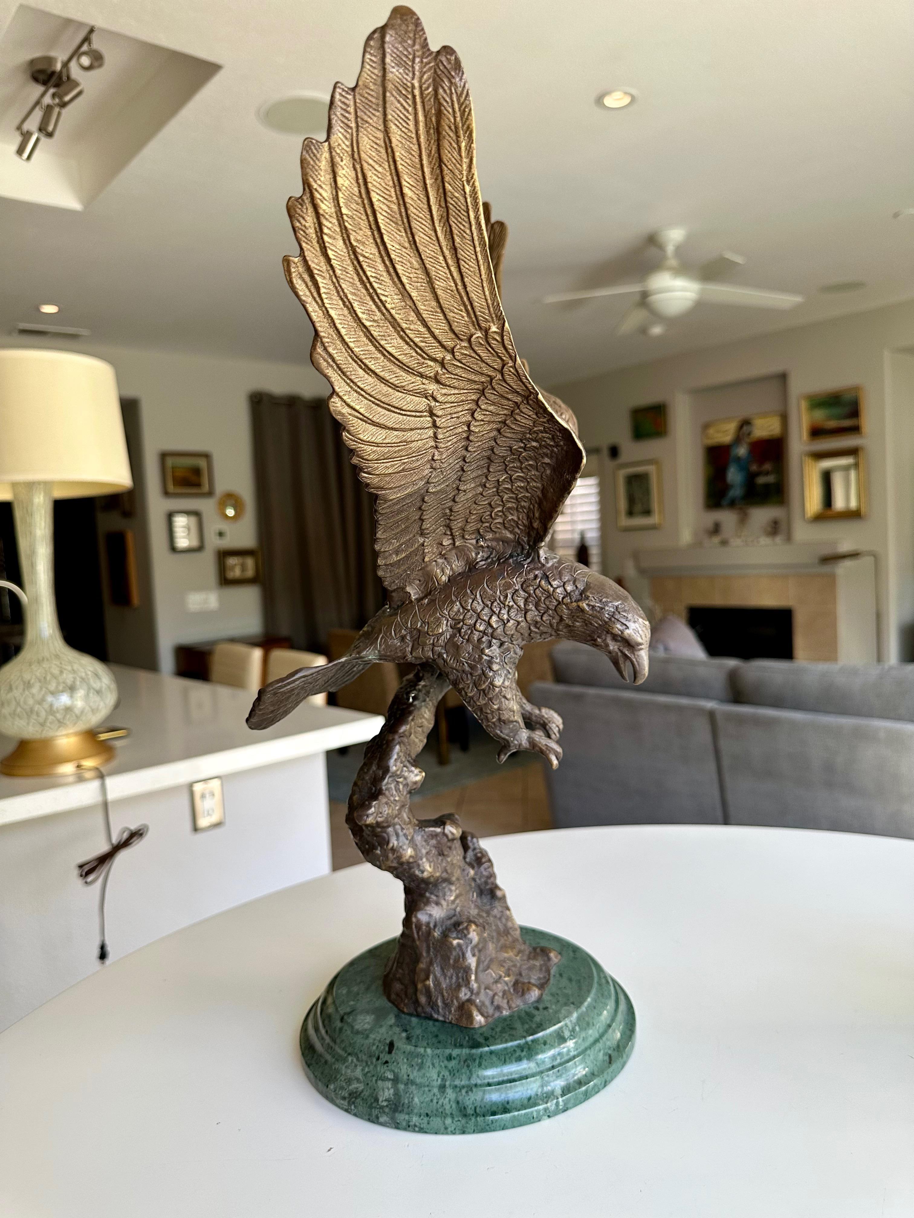 Bronze American Bald Bird Eagle Statue For Sale 6