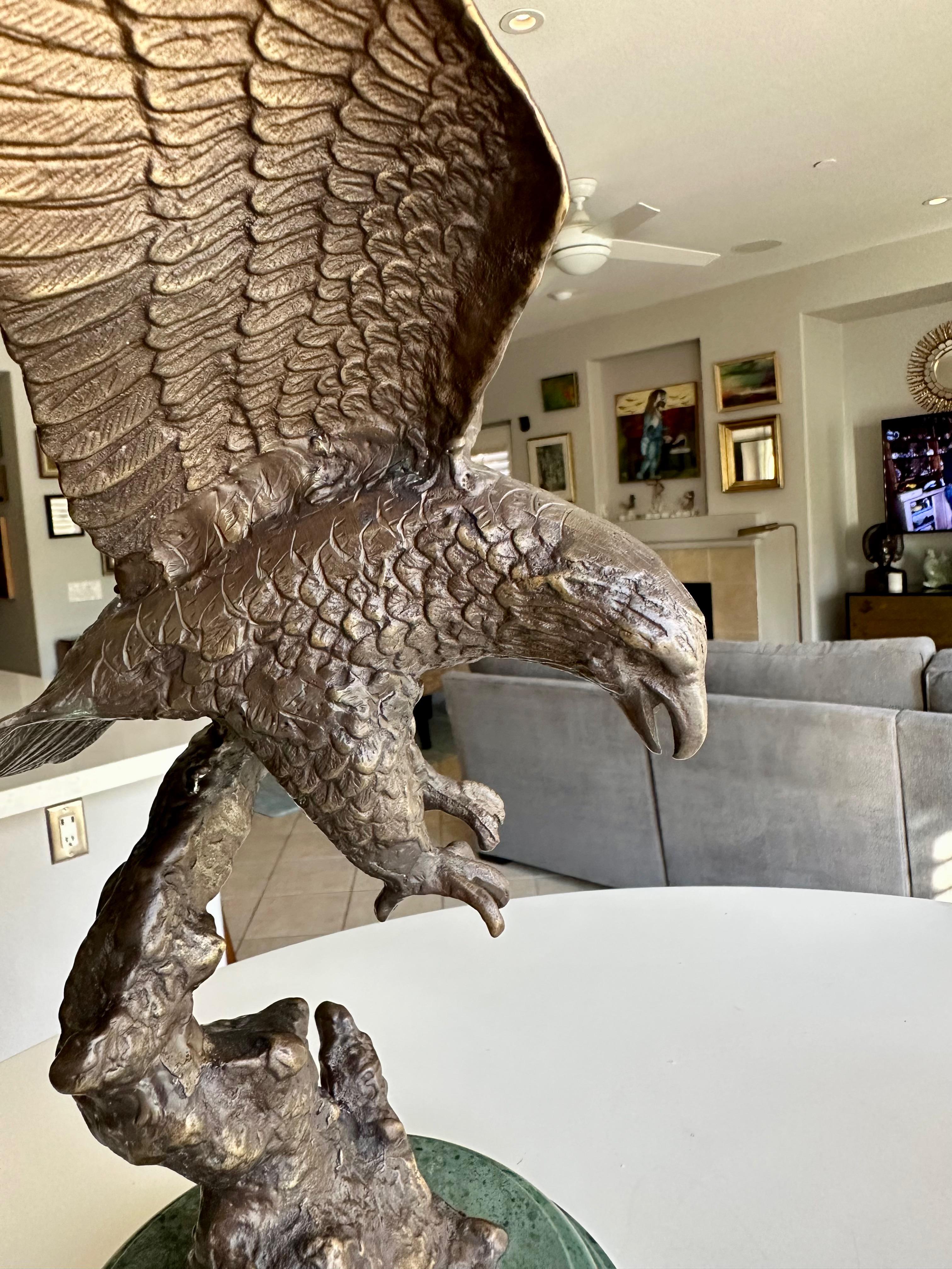 Bronze American Bald Bird Eagle Statue For Sale 7