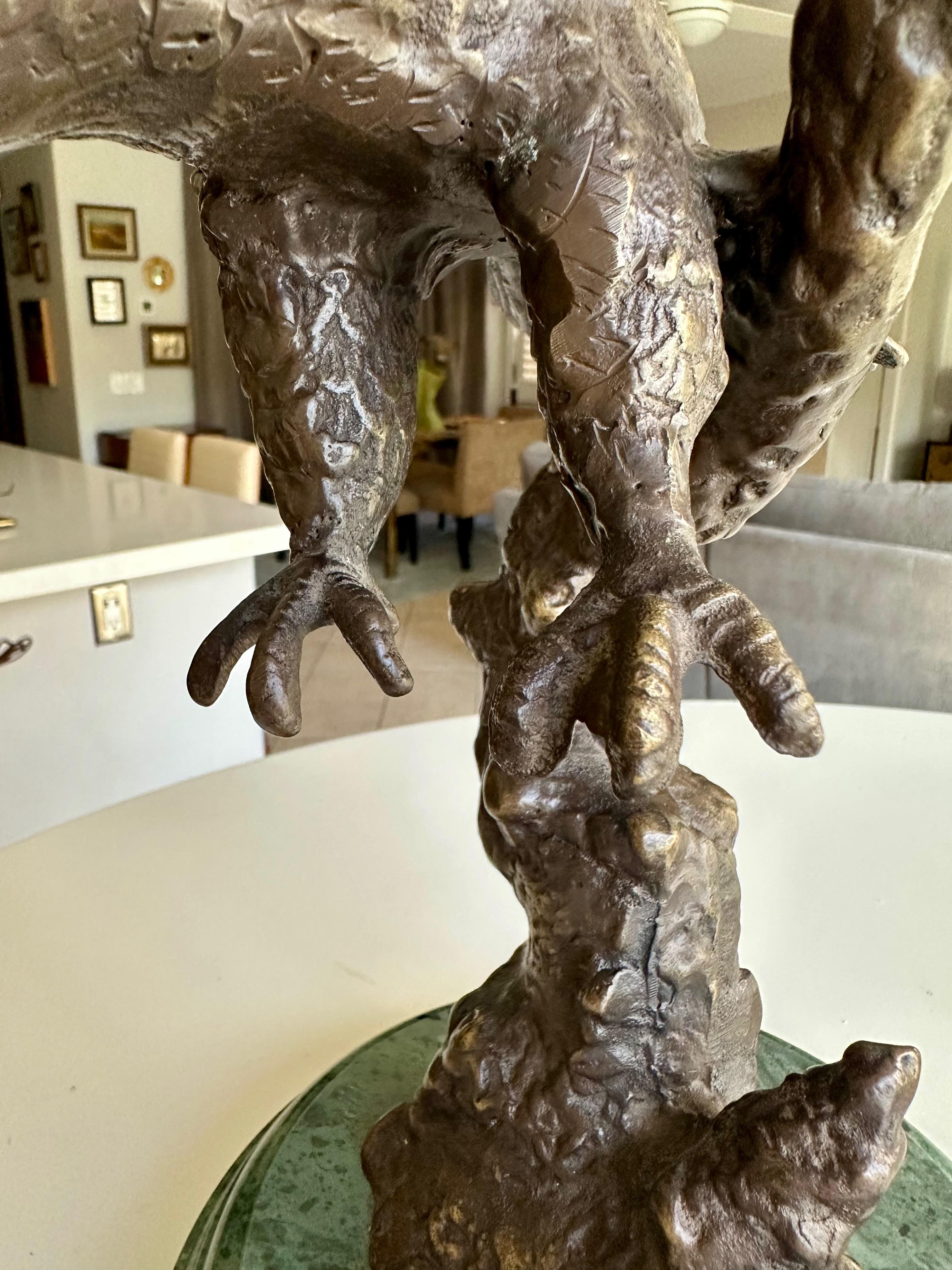 Bronze American Bald Bird Eagle Statue For Sale 9
