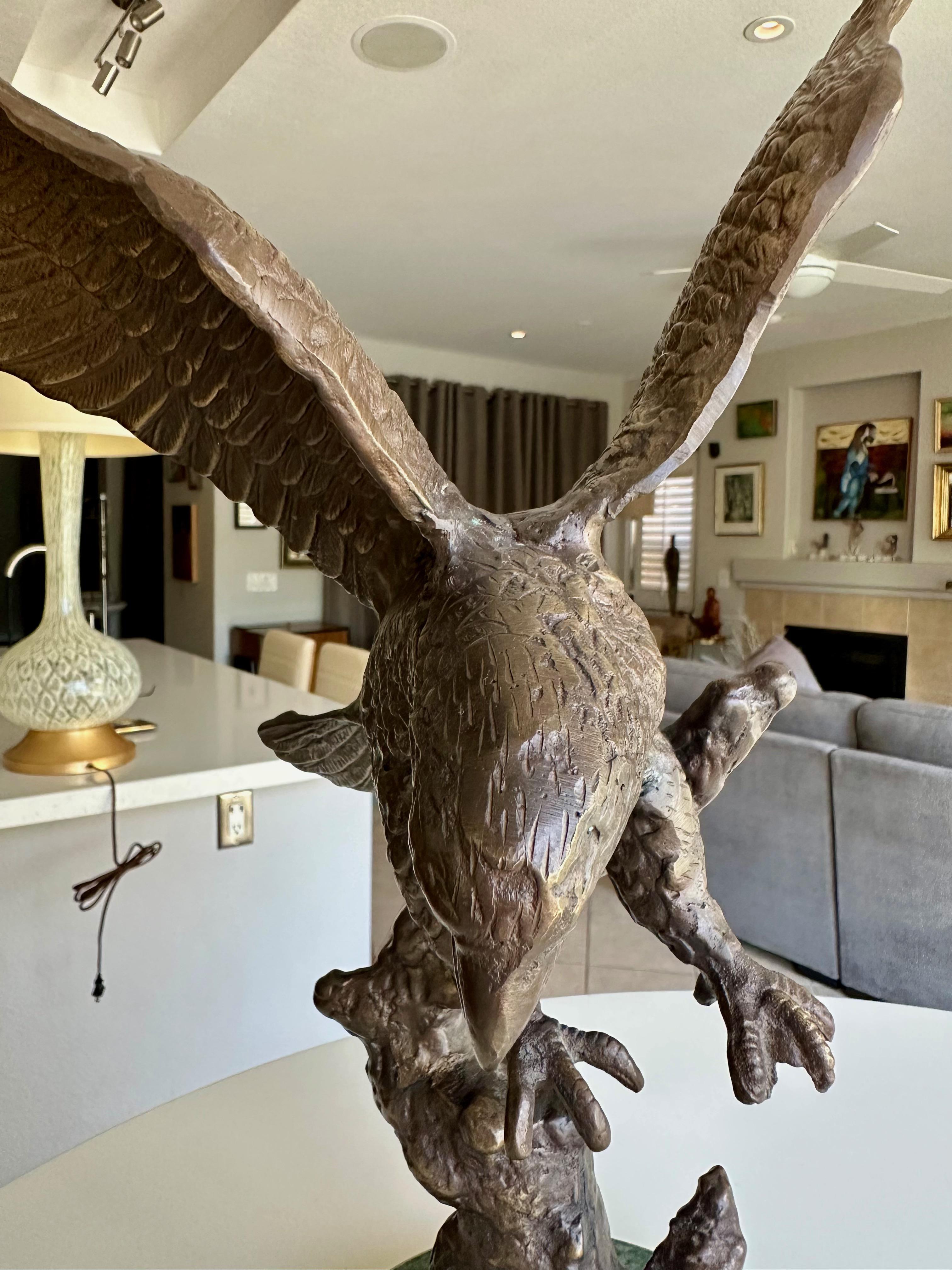 Bronze American Bald Bird Eagle Statue For Sale 10
