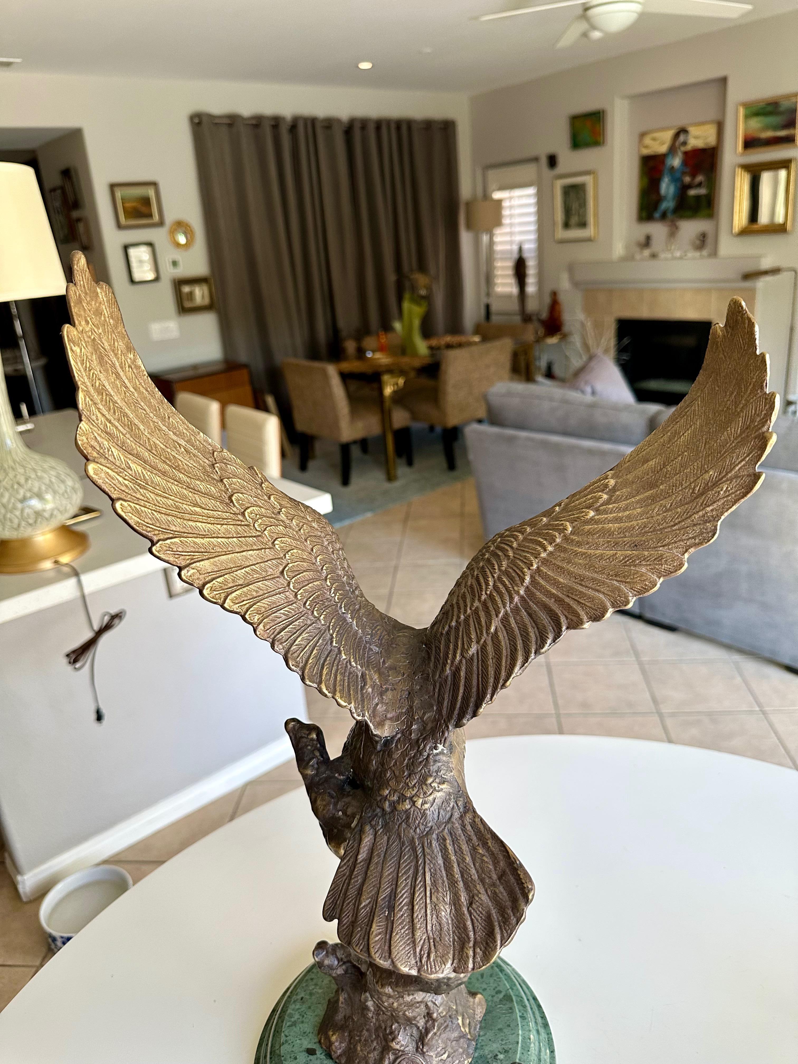 Bronze American Bald Bird Eagle Statue For Sale 13