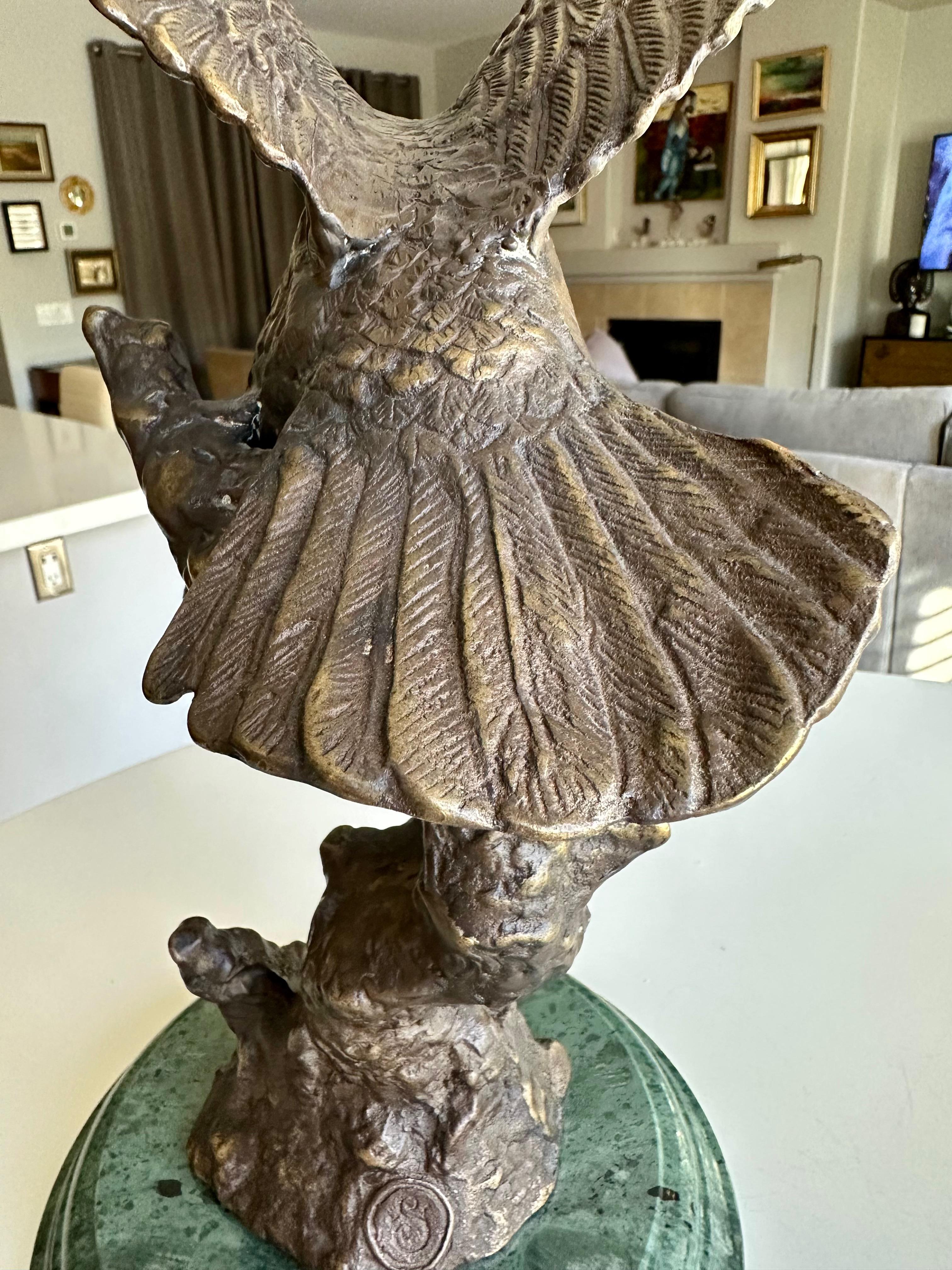 Bronze American Bald Bird Eagle Statue For Sale 14