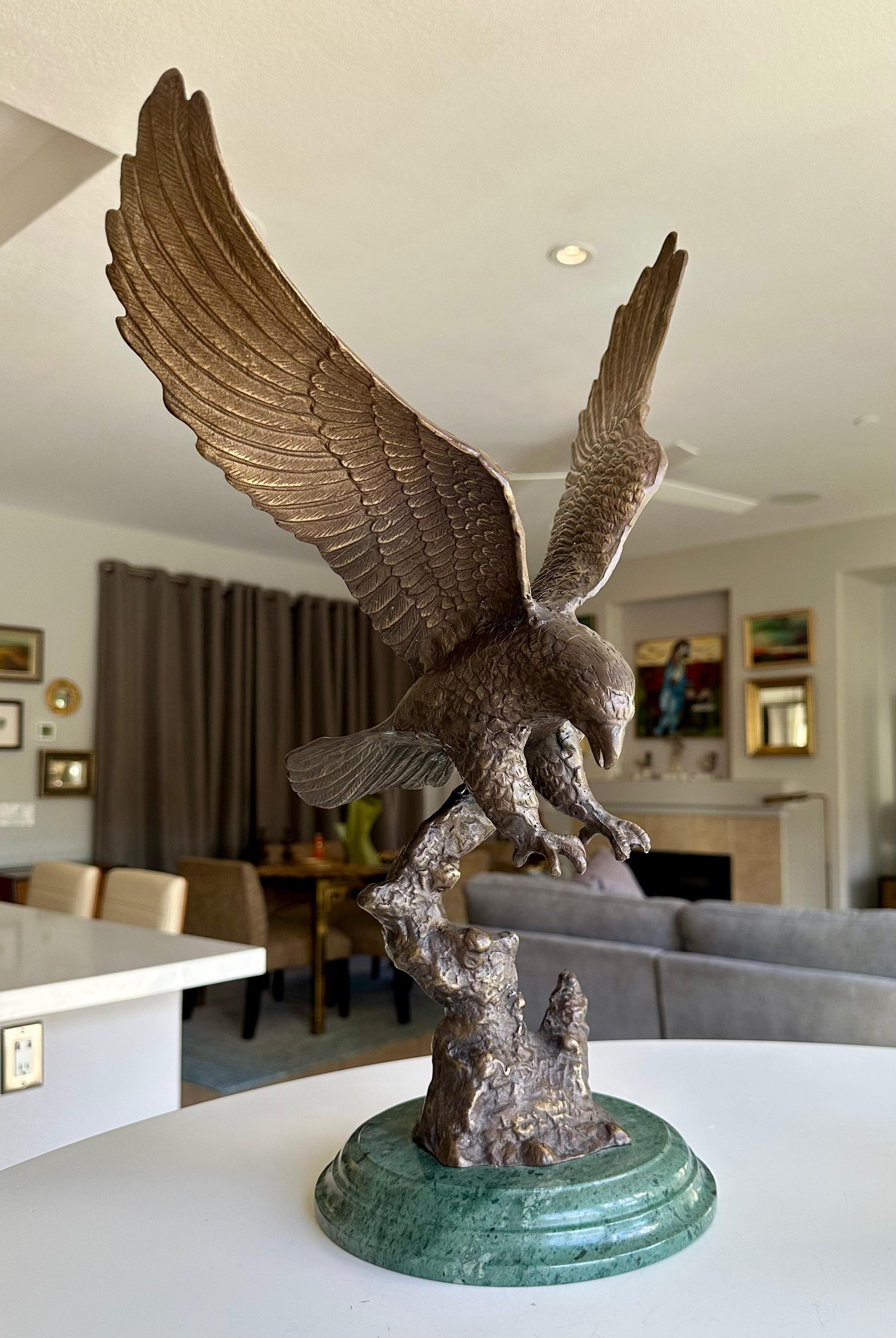 Bronze American Bald Bird Eagle Statue For Sale 15