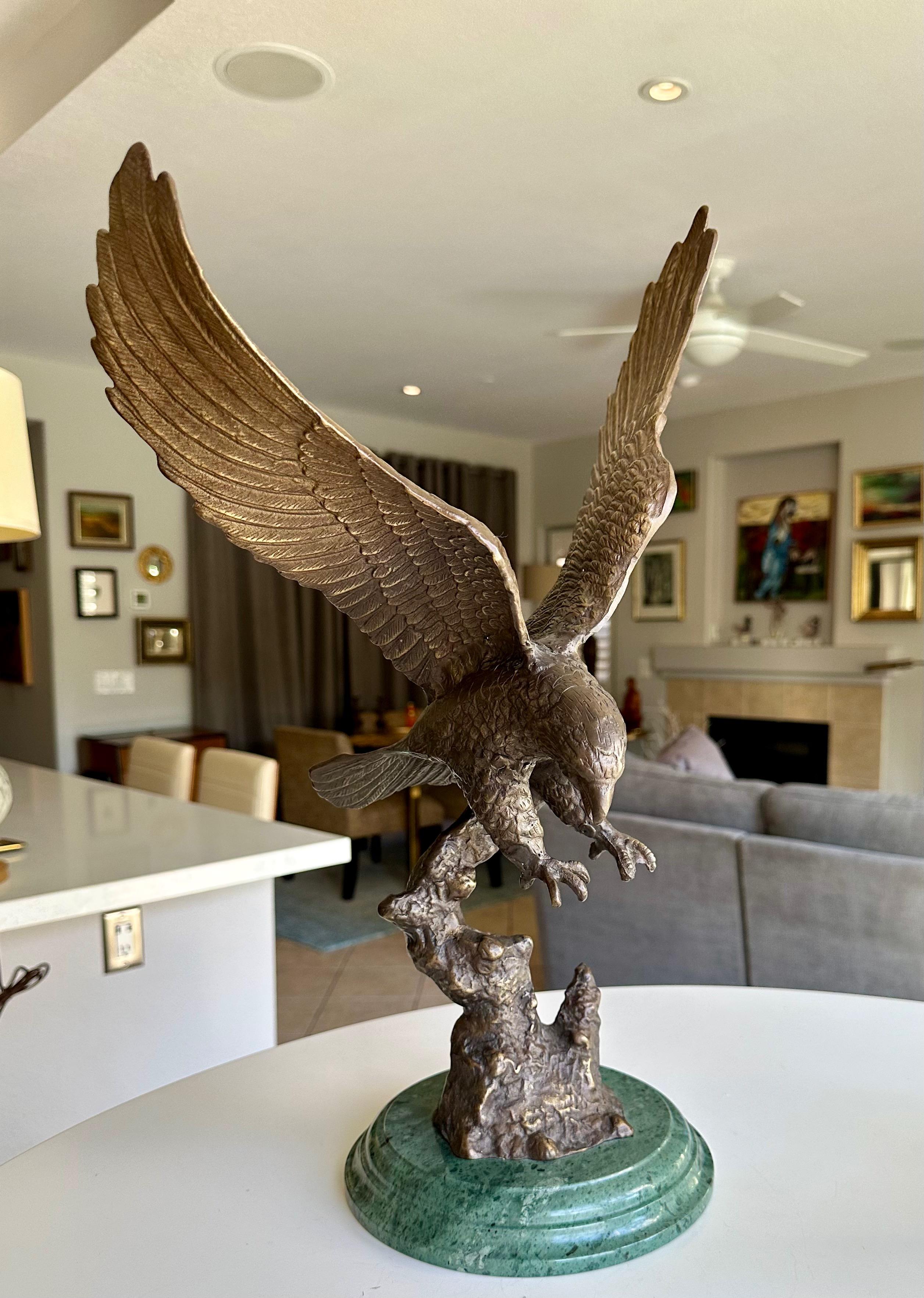 Bronze American Bald Bird Eagle Statue For Sale 5
