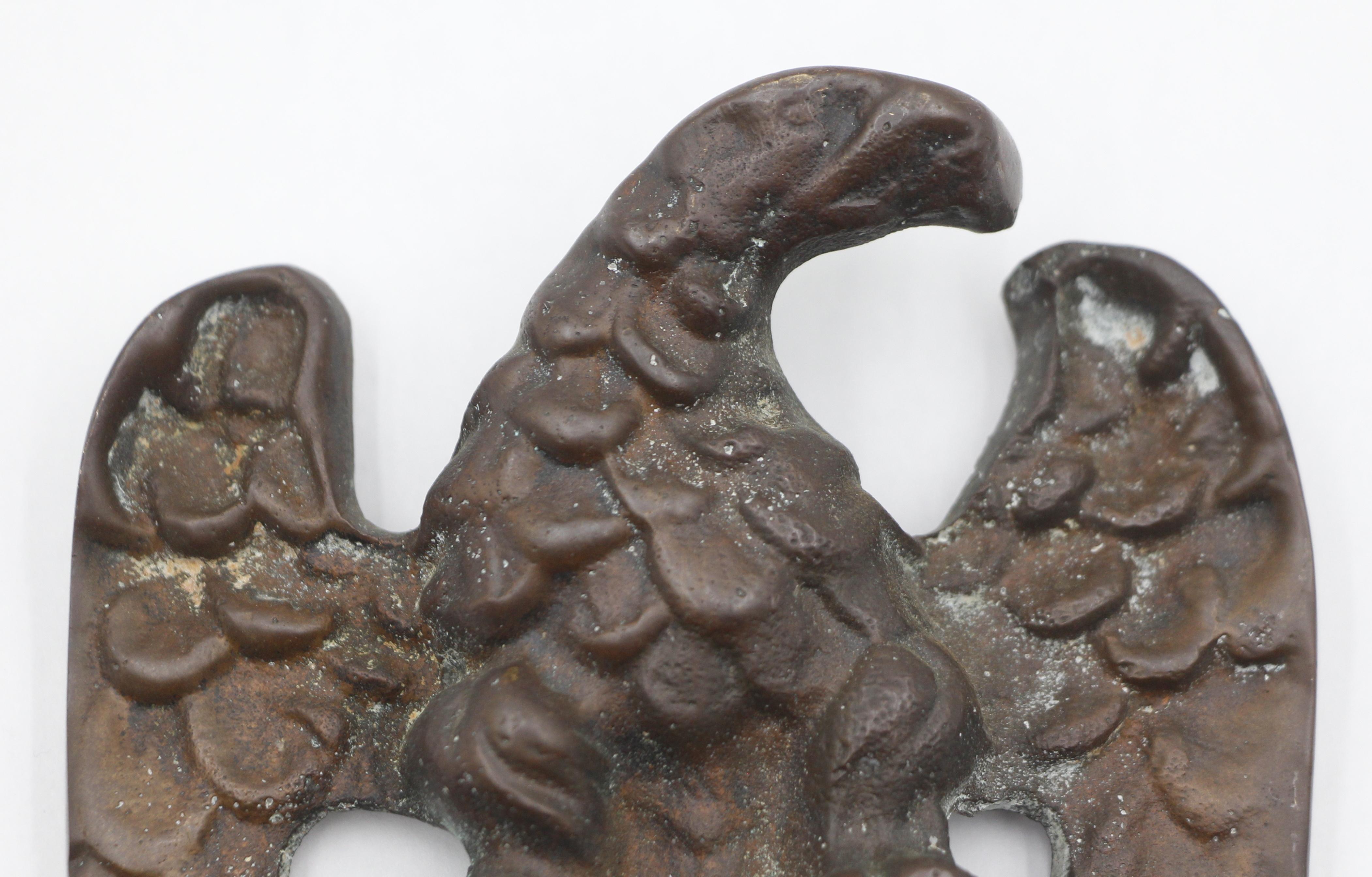 Bronze American Eagle Door Knocker In Good Condition For Sale In New York, NY