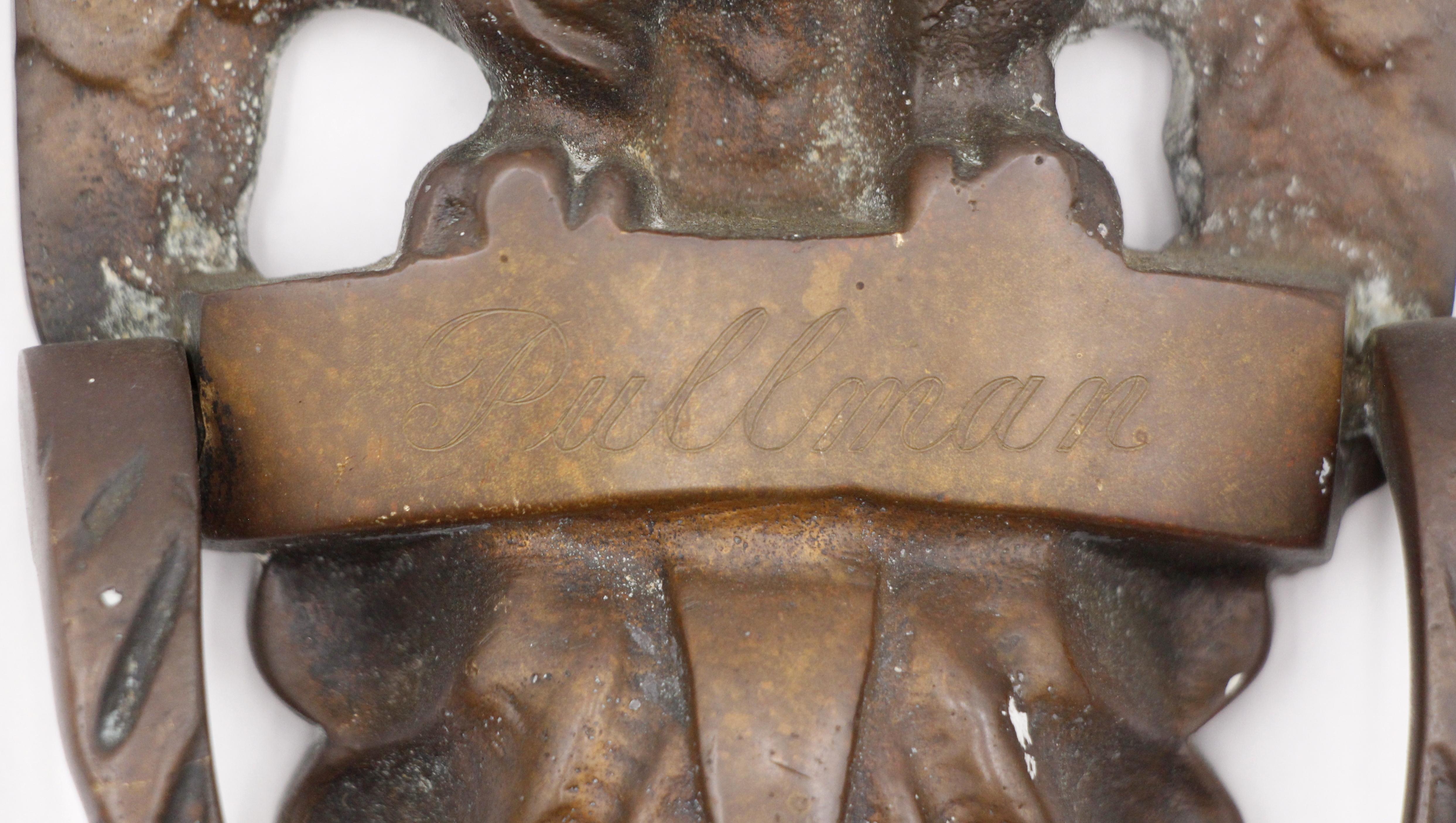 20th Century Bronze American Eagle Door Knocker For Sale