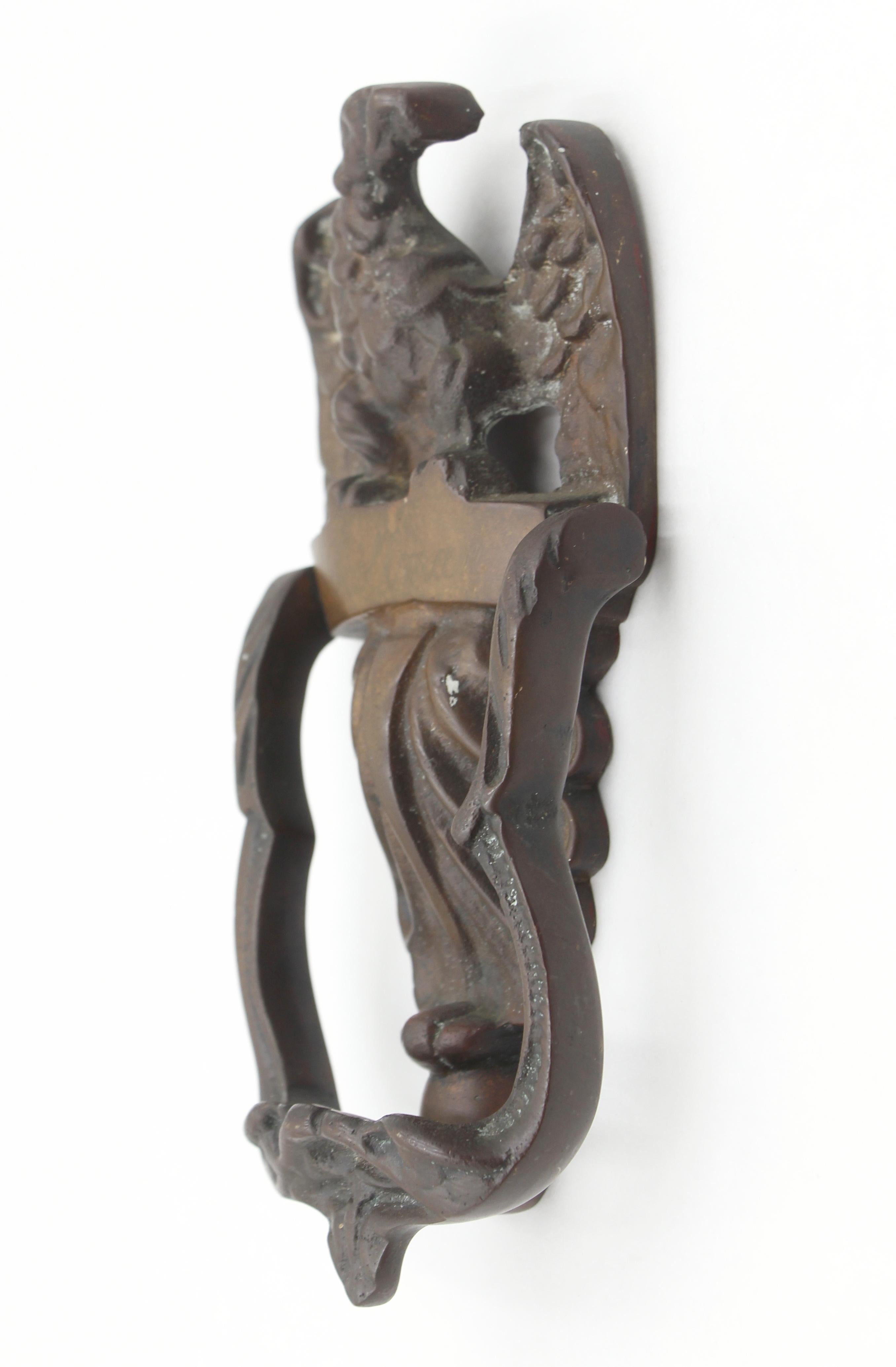 Bronze American Eagle Door Knocker For Sale 4