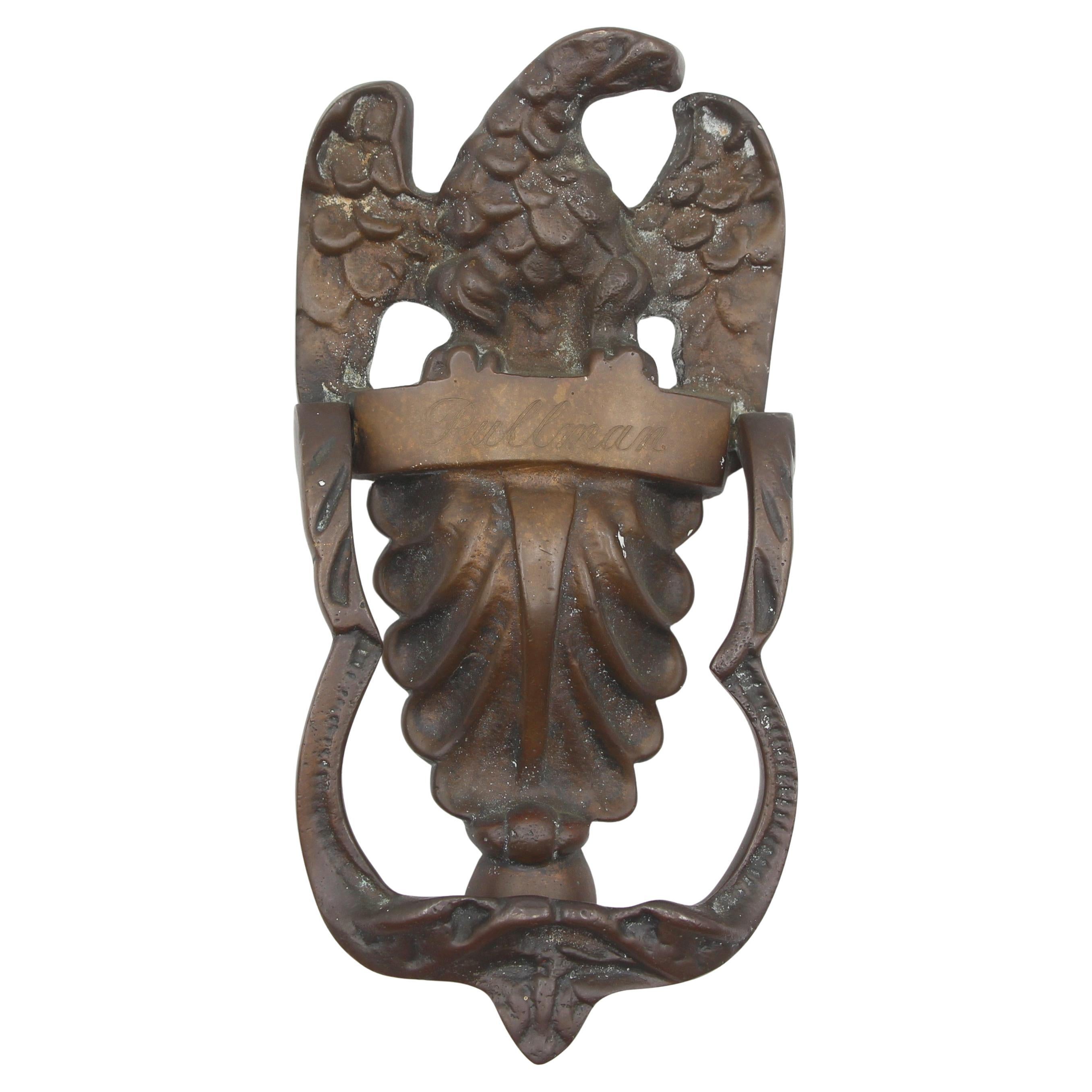 Bronze American Eagle Door Knocker For Sale