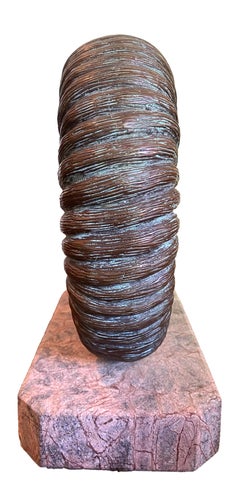 Bronze Ammonite on Marble Base