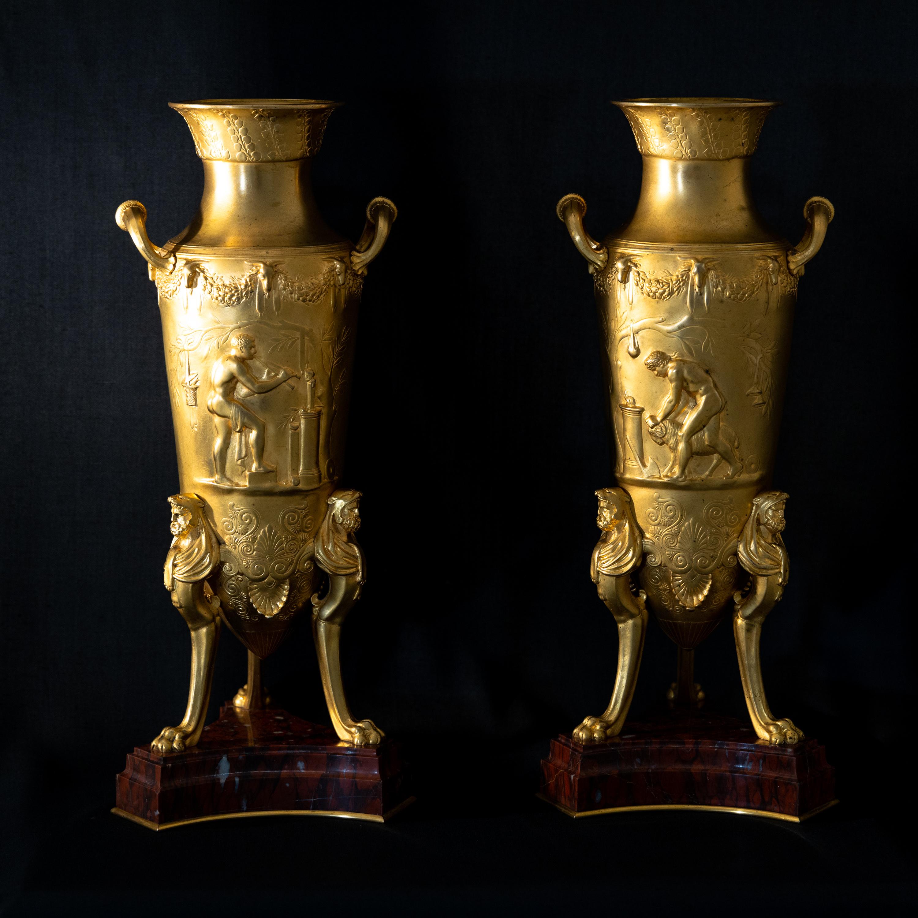 Bronze Amphorae, Levillain & Barbedienne, France, Late 19th Century For Sale 5