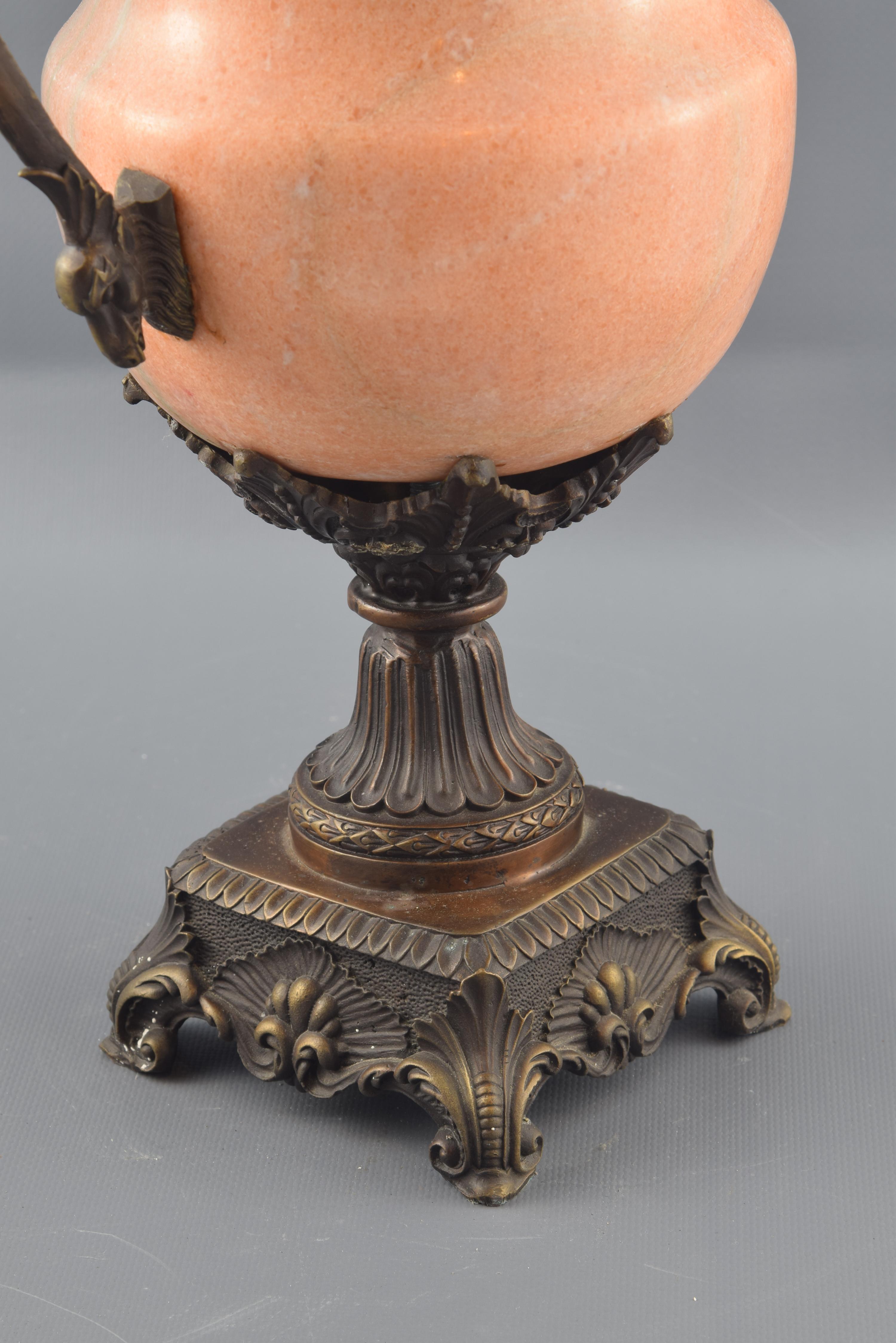 Bronze and Alabaster Cup, 20th Century In Good Condition In Madrid, ES