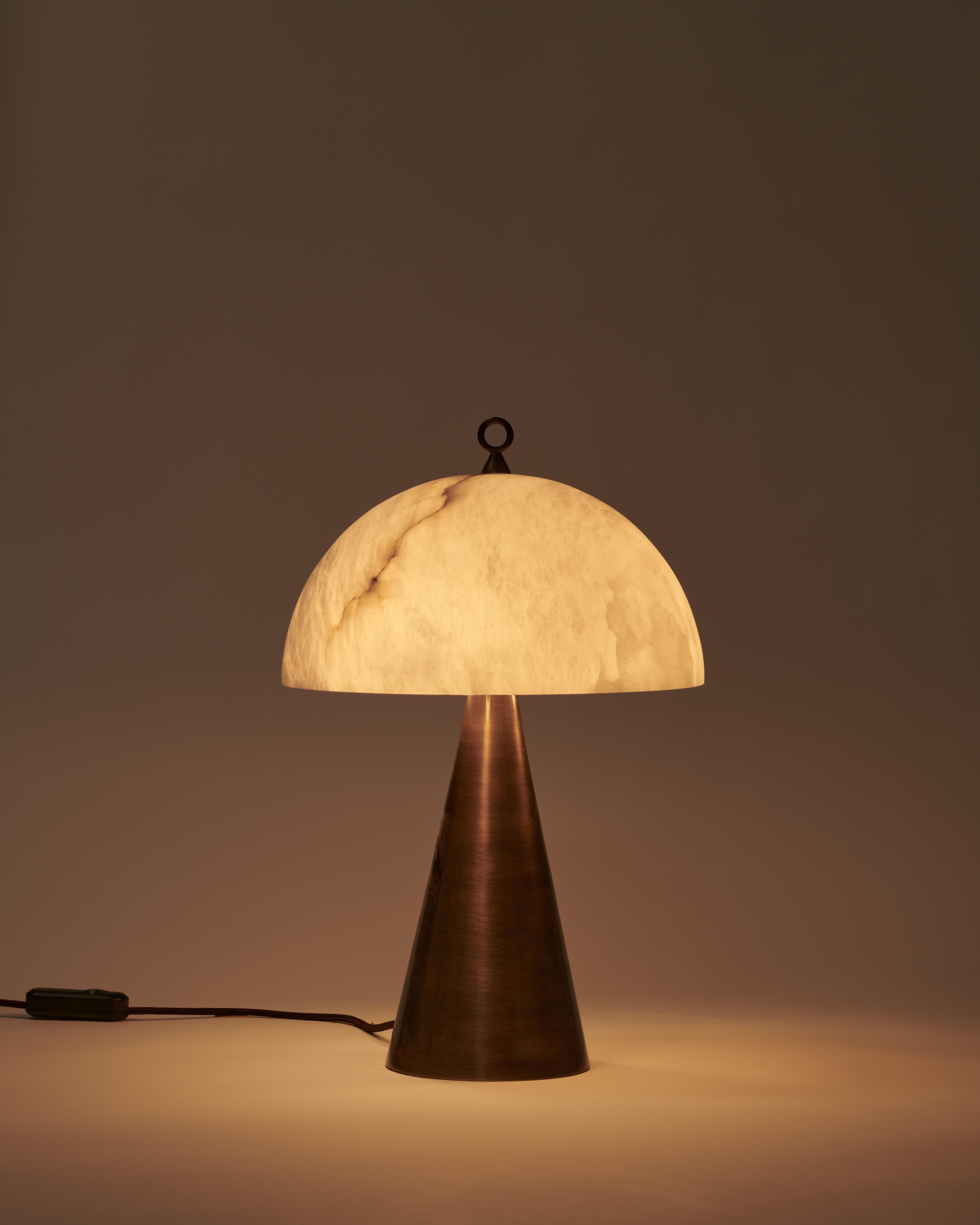 Lámpara de mesa Fungotto de bronce y alabastro by MATLIGHT Milano Otro en venta