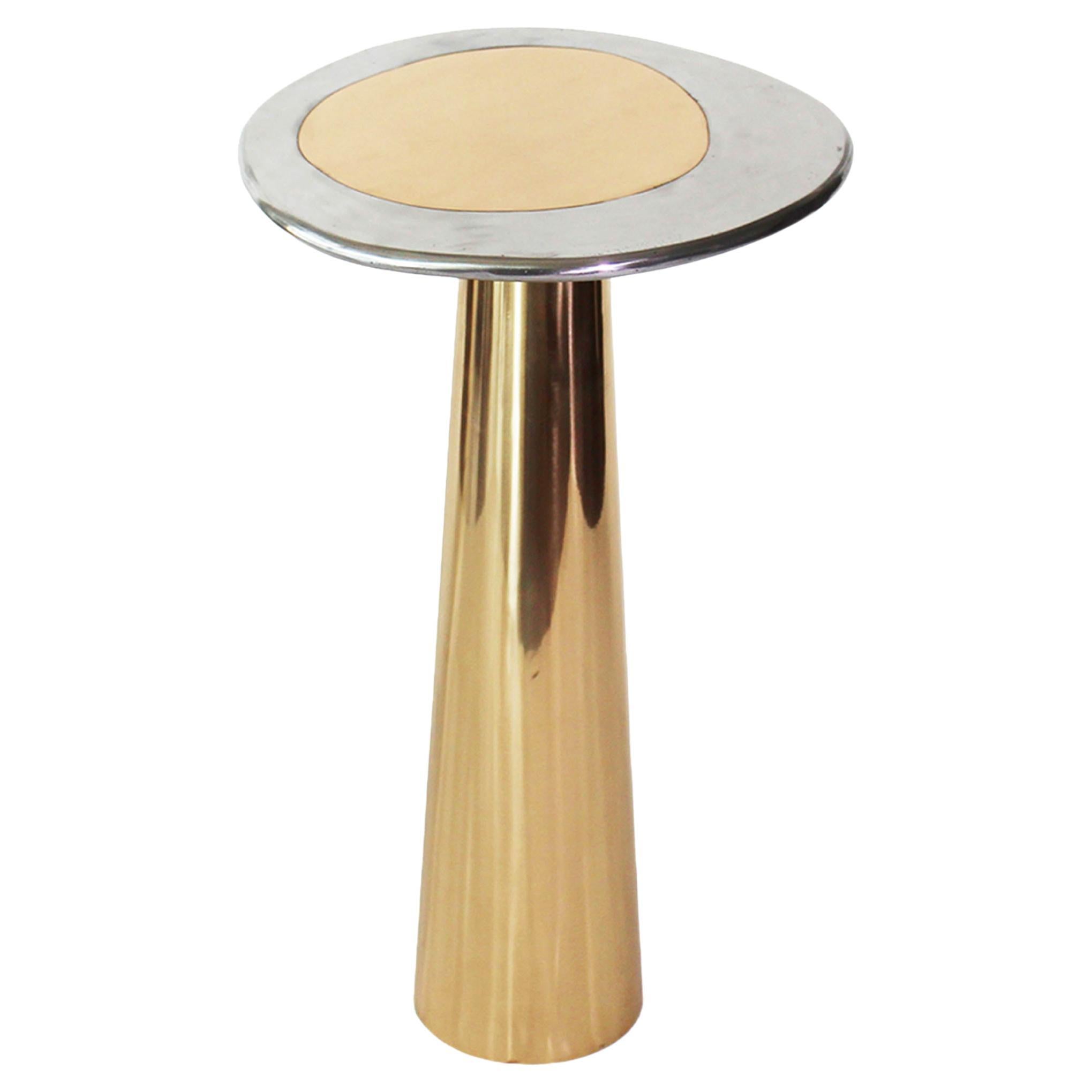 Bronze and Aluminum Cone Side Table I by Studio Sunt For Sale