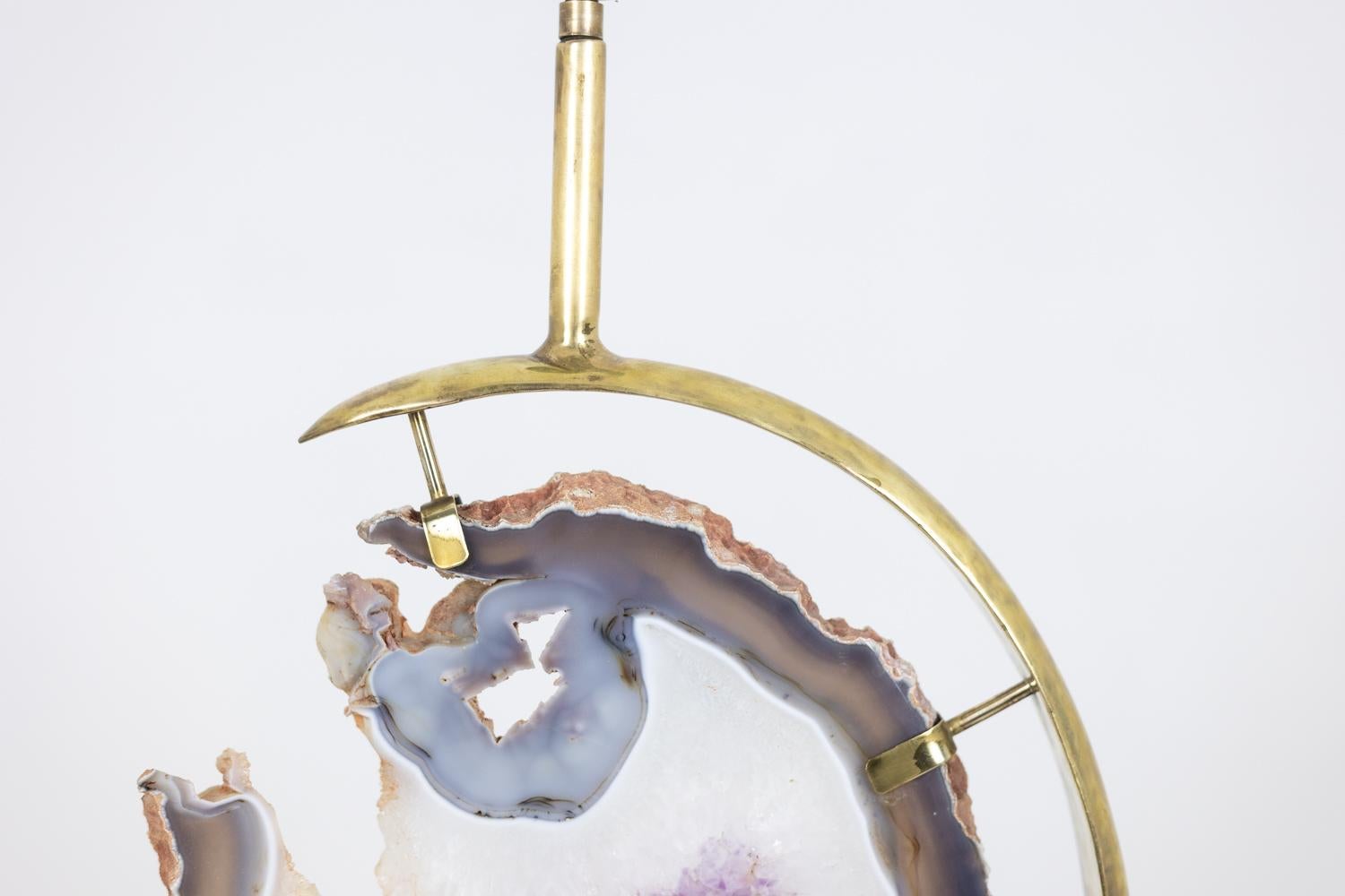 Bronze and amethyst lamp. 1970s. For Sale 2