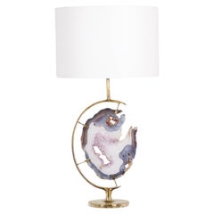 Bronze and amethyst lamp. 1970s.