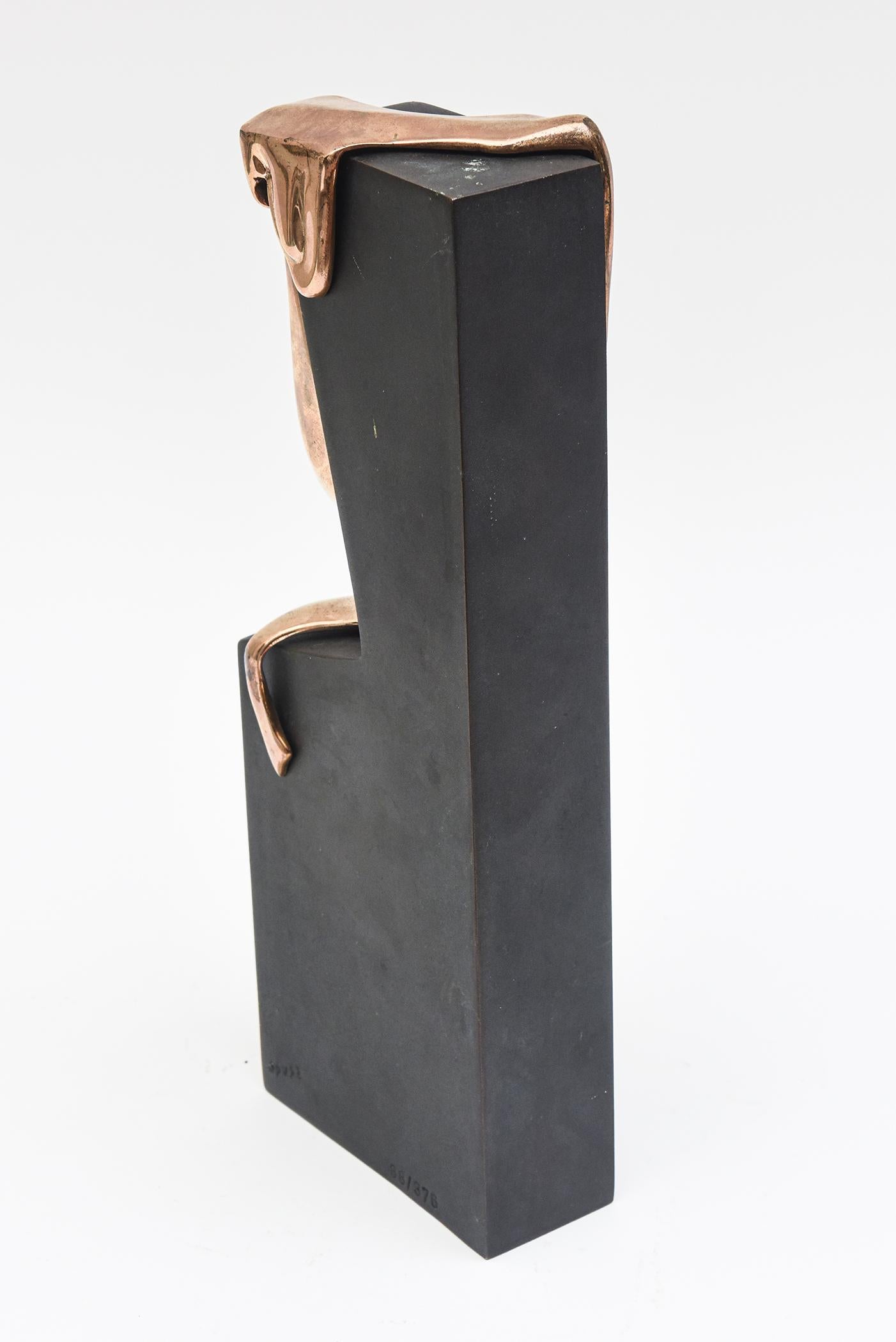 Sculpture vintage signée en bronze fondu et métal noir Cascade Dali, Esque en vente 11