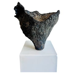 Vaso a luna aperta in bronzo e nero: Viola