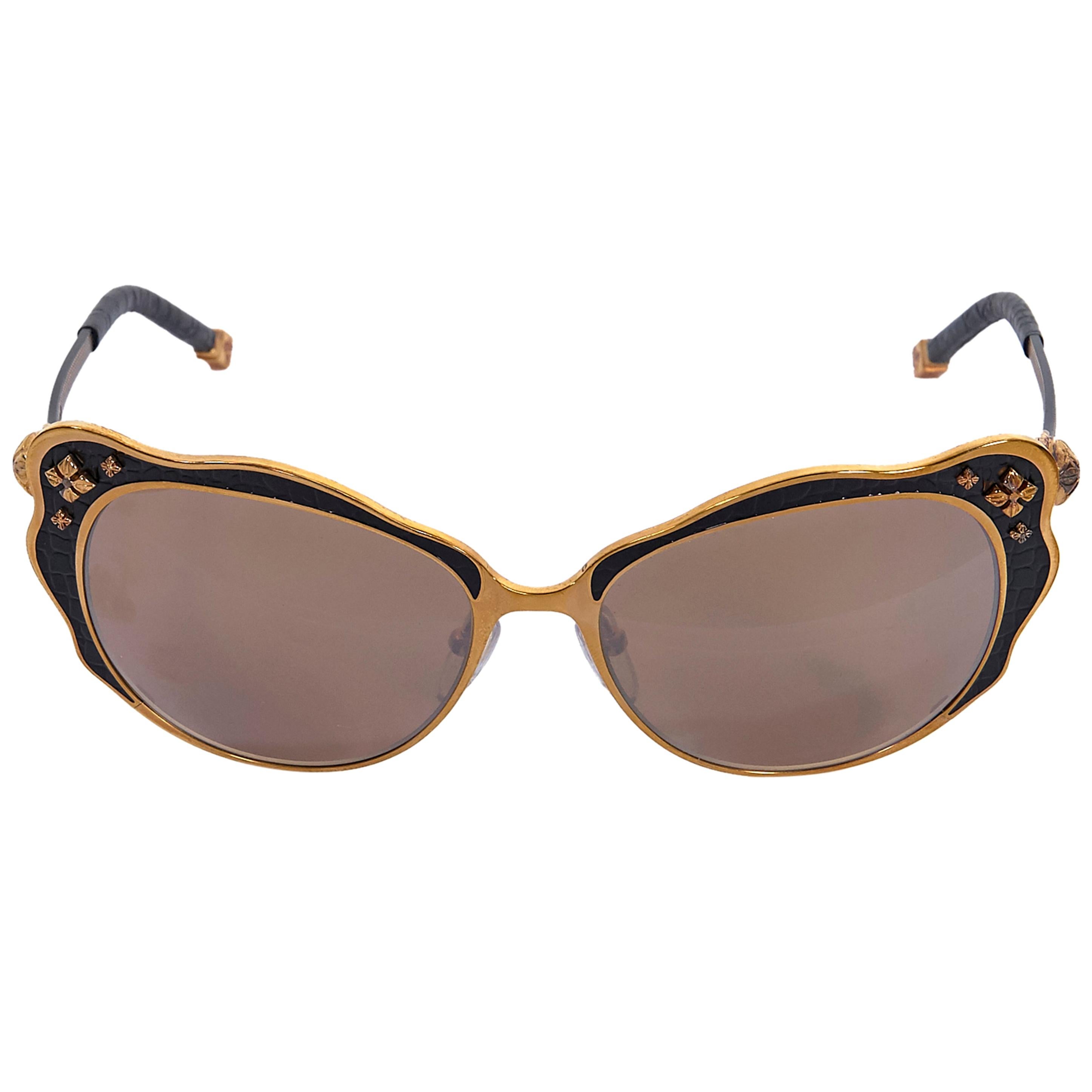 Shamballa Bronze and Black Lotus 1 Cat-Eye Sunglasses