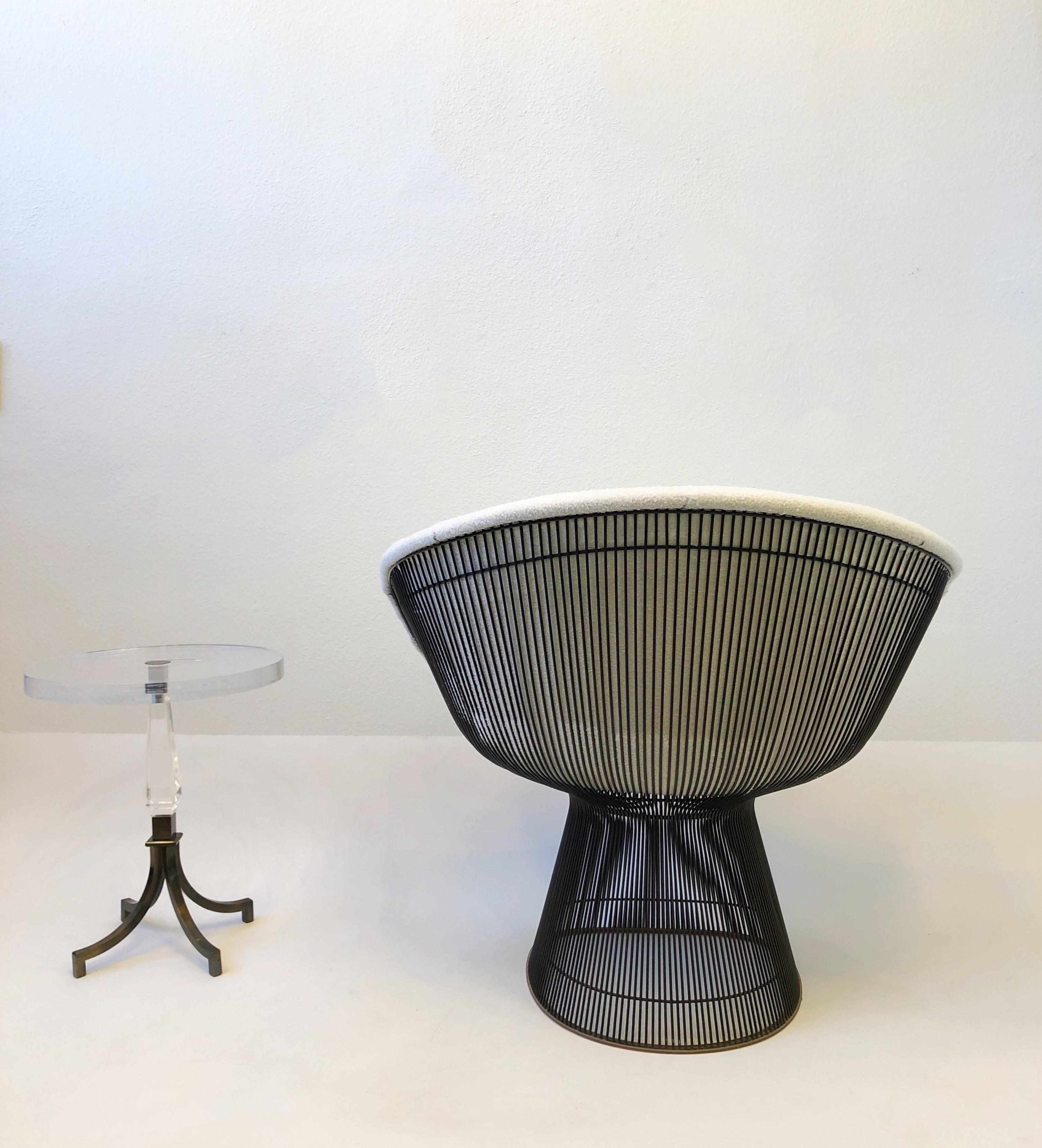 Bronze and Boucle Lounge Chair by Warren Platner for Knoll  5