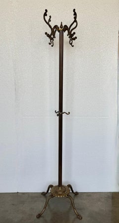 Bronze and Brass Burnished Art Nouveau Belle Epoque Hanger, Bronze Grifone Feet