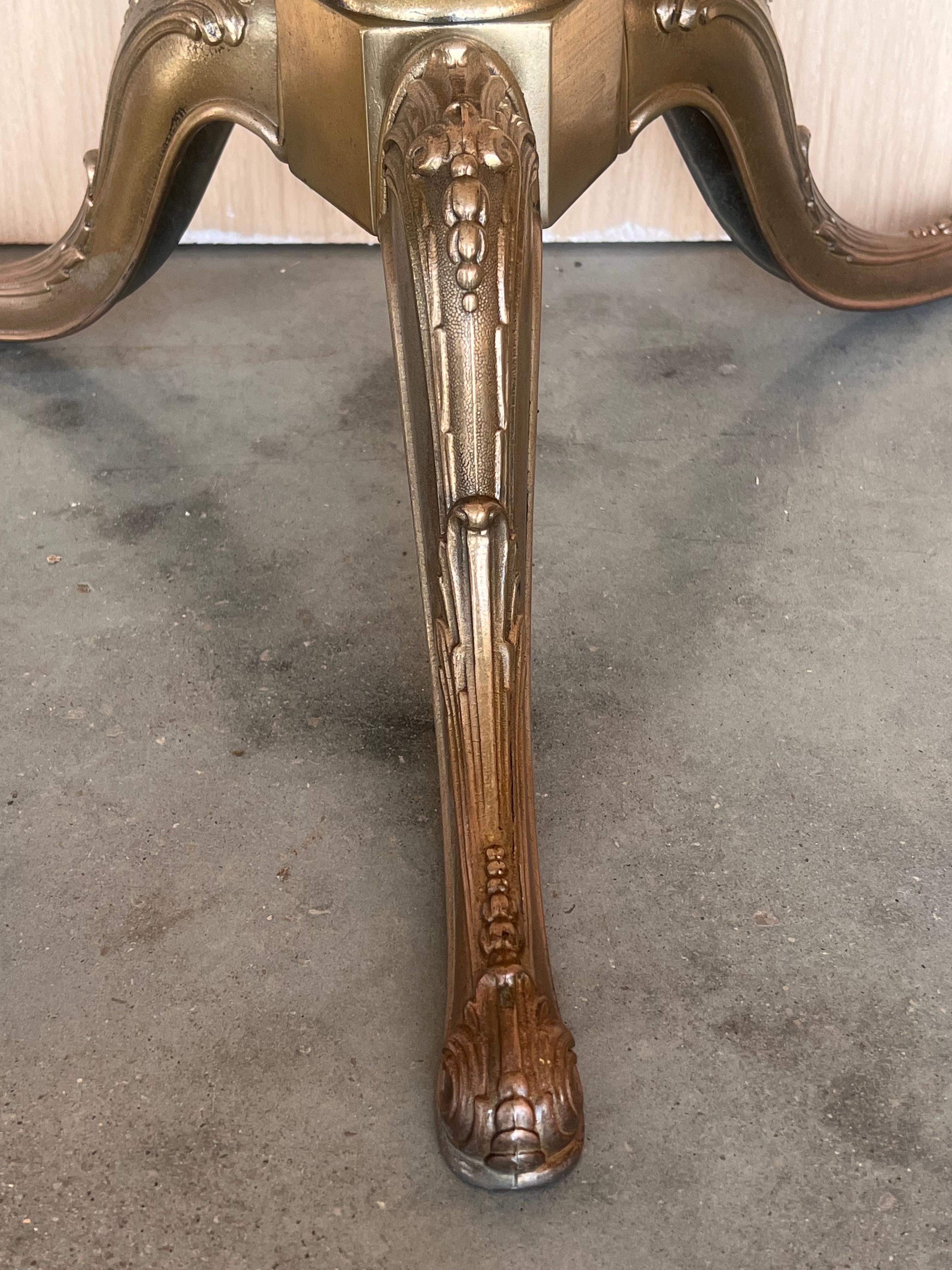 Hängebügel aus Bronze und Messing mit brüniertem Jugendstil aus der Belle Epoque, Bronze mit Grifone-Füßen im Angebot 1