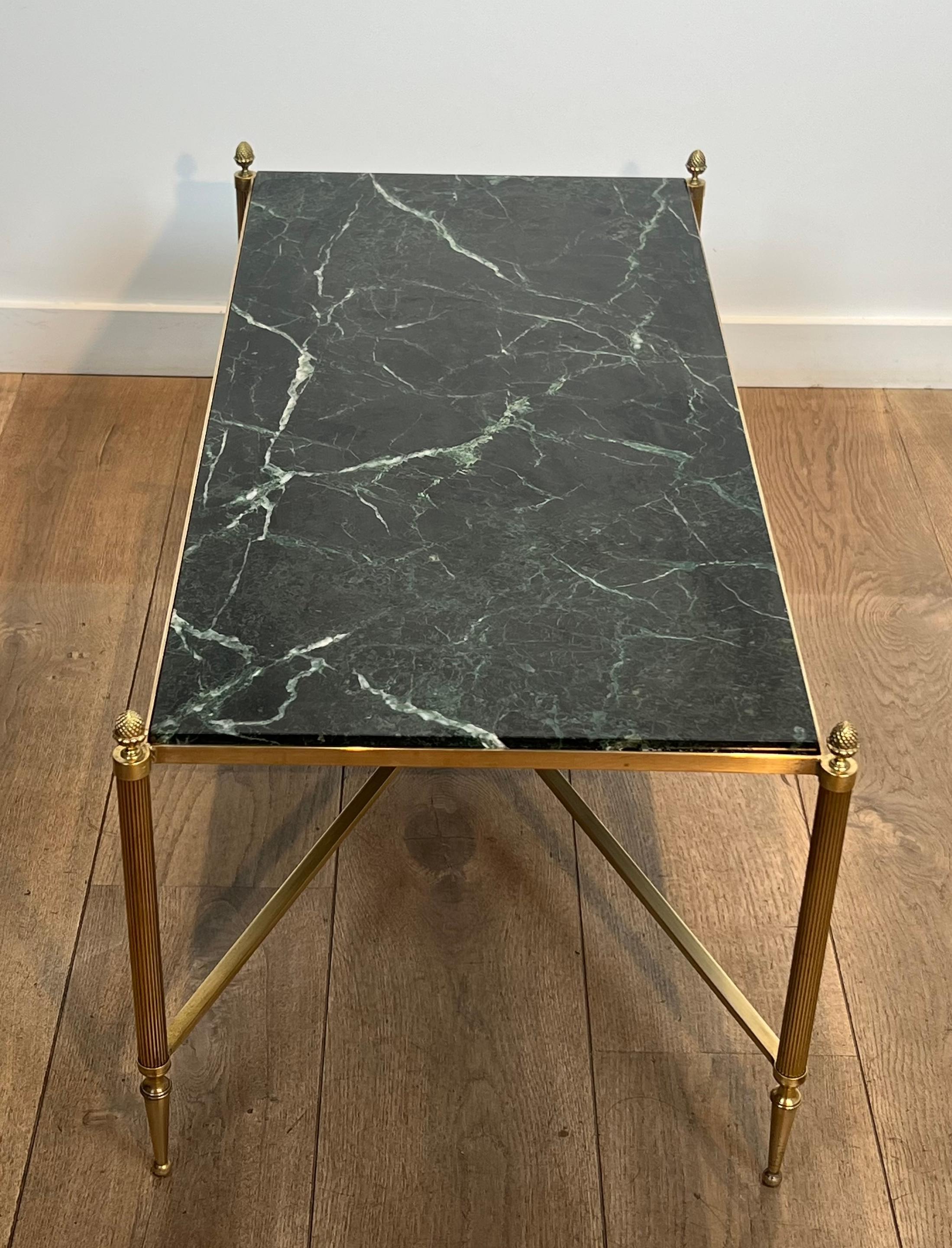 table basse bronze et marbre