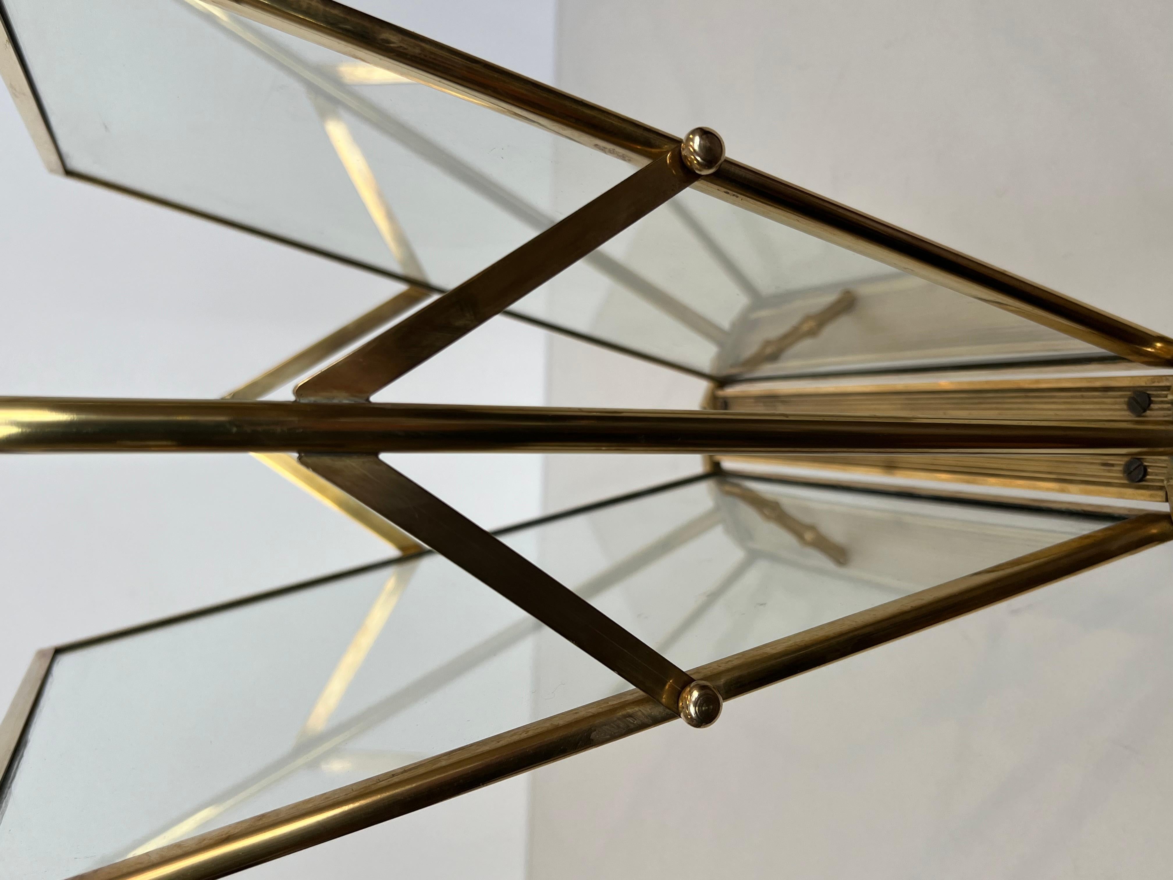Bronze and Brass Faux-Bamboo Magazine Rack by Maison Baguès For Sale 3