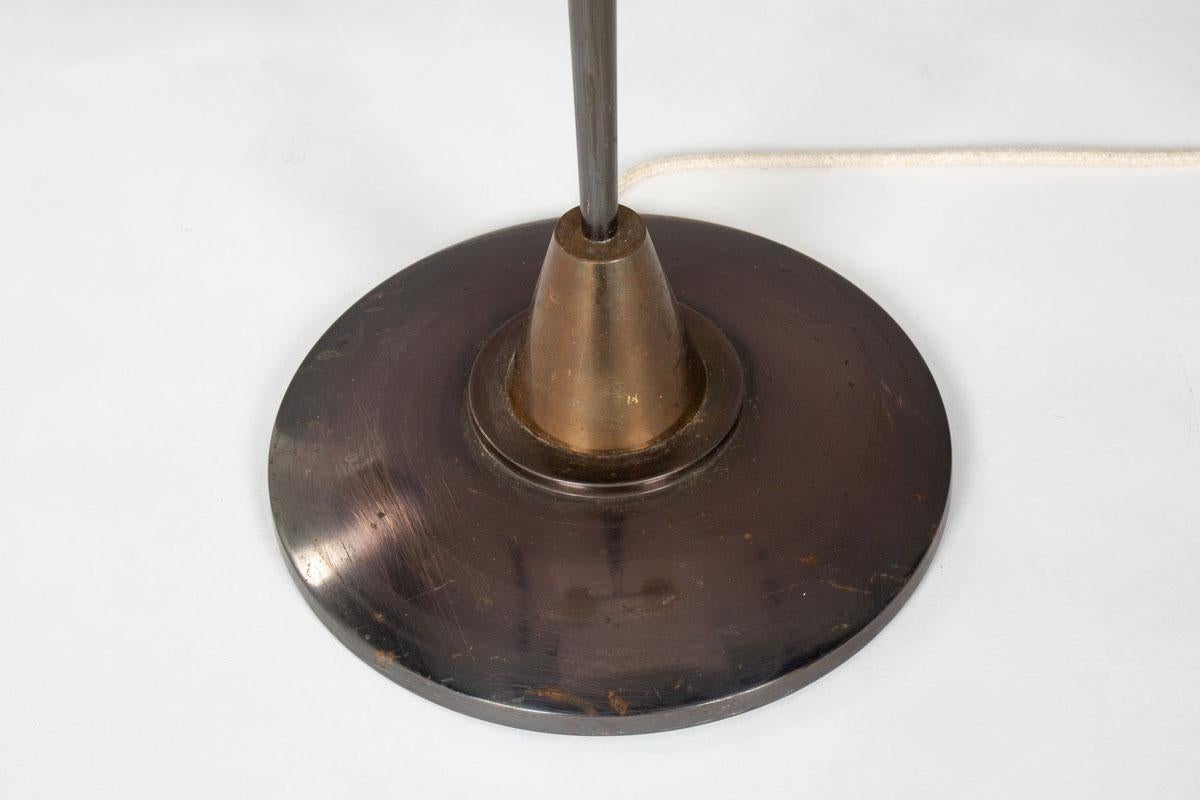 Ottone Lampada da terra in bronzo e ottone, anni '50 in vendita