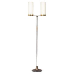 Bronze and brass floor lamp, 1950s