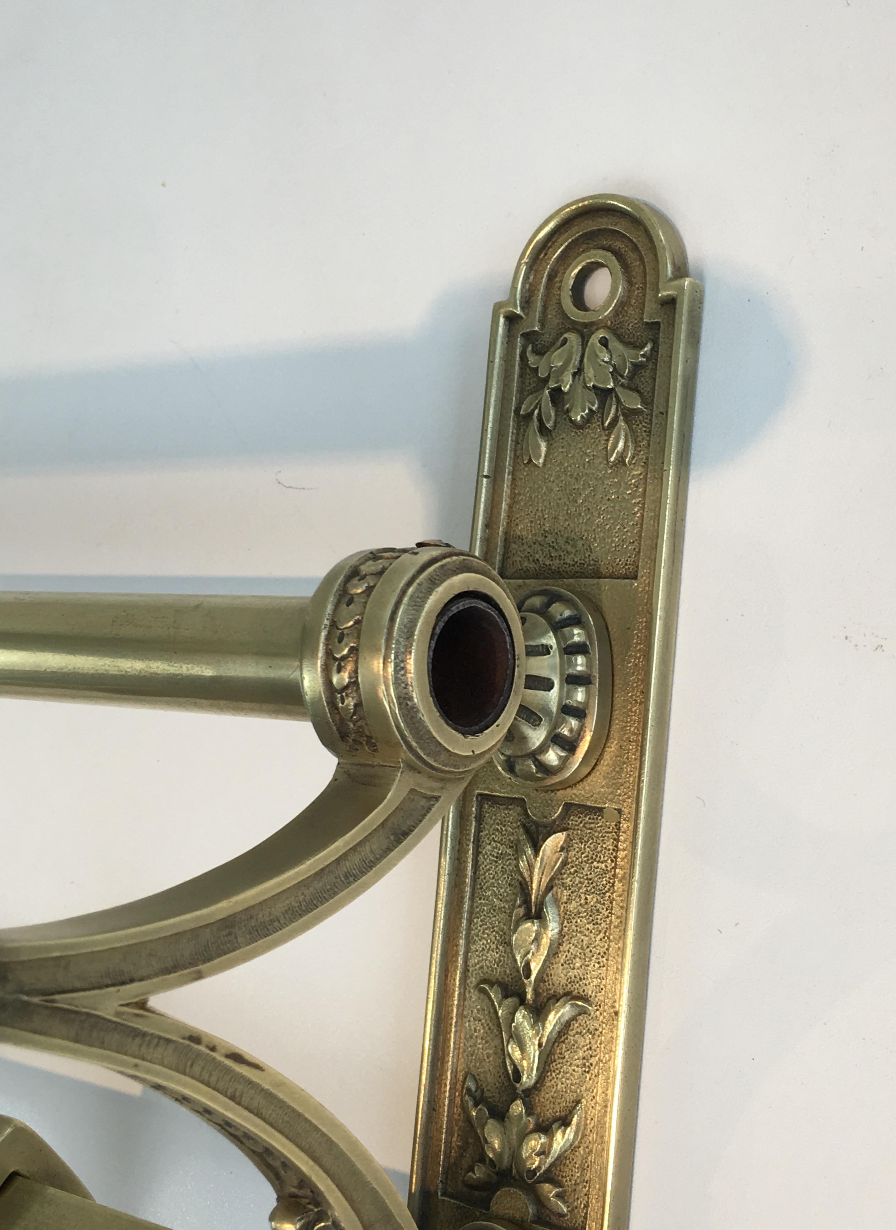 Bronze and Brass Neoclassical Wall Coat Hanger, French, circa 1900 7