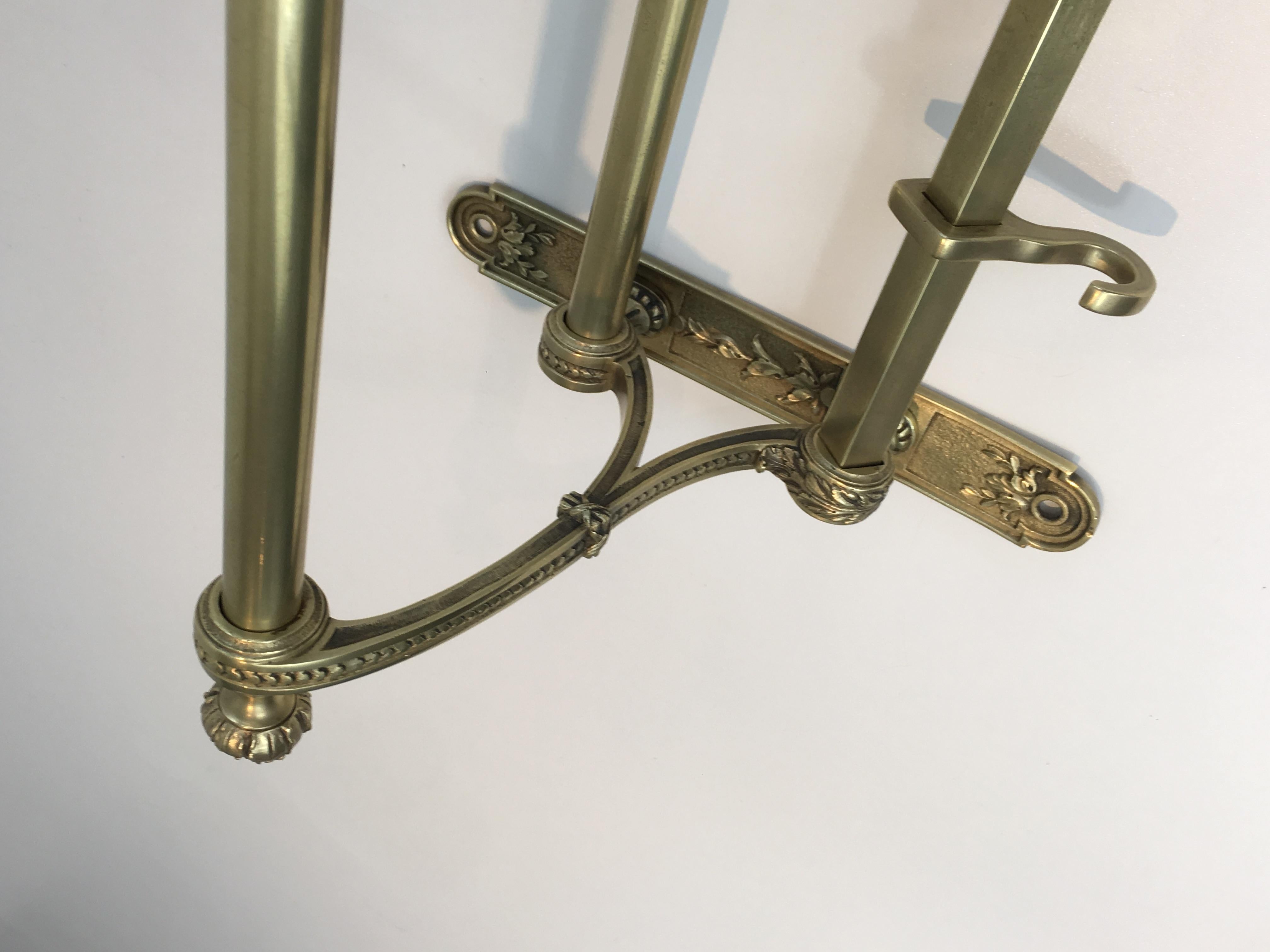 Bronze and Brass Neoclassical Wall Coat Hanger, French, circa 1900 10